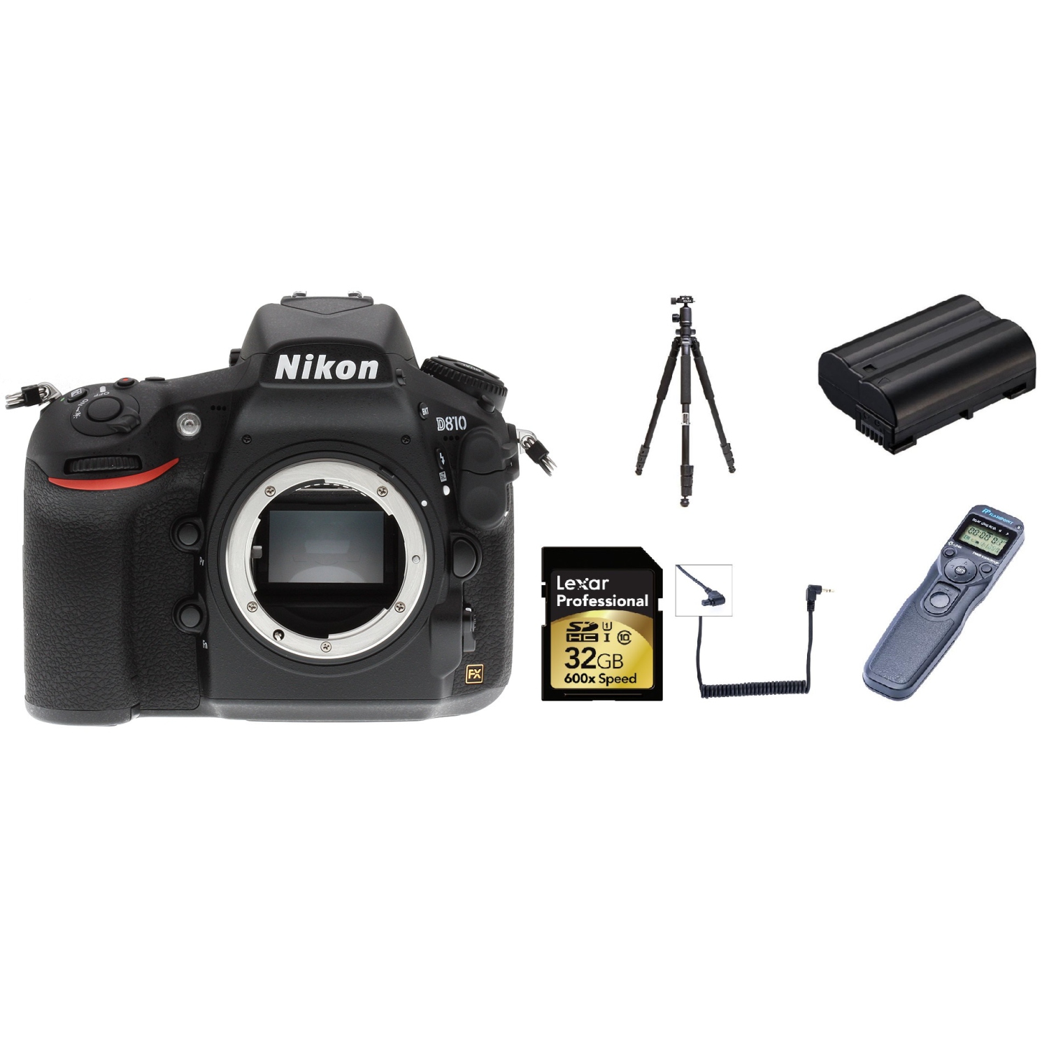 Nikon D810 Digital SLR Body Only Camera-Bundle with Lexar Pro - US Version w/ Seller Warranty