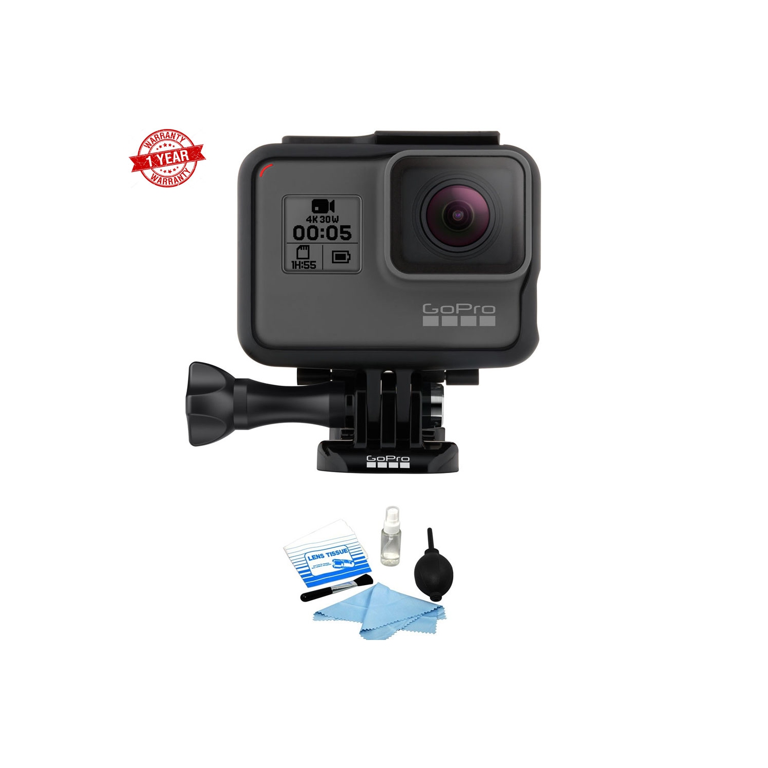 GoPro HERO5 Black + Cleaning Kit + Warranty - US Version w/ Seller Warranty
