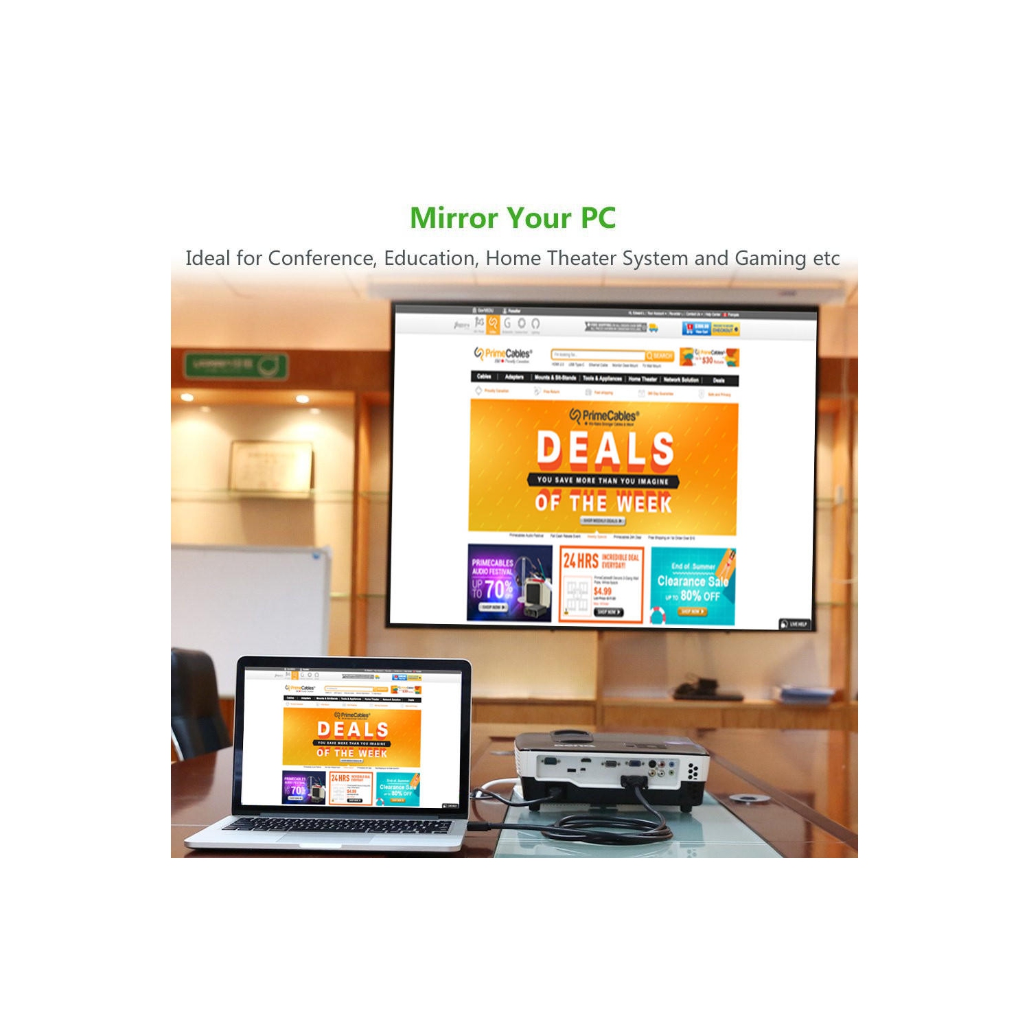 50ft HDMI to DVI-D Dual Link 28AWG High-Speed Bi-Directional Cable - Black - PrimeCables®