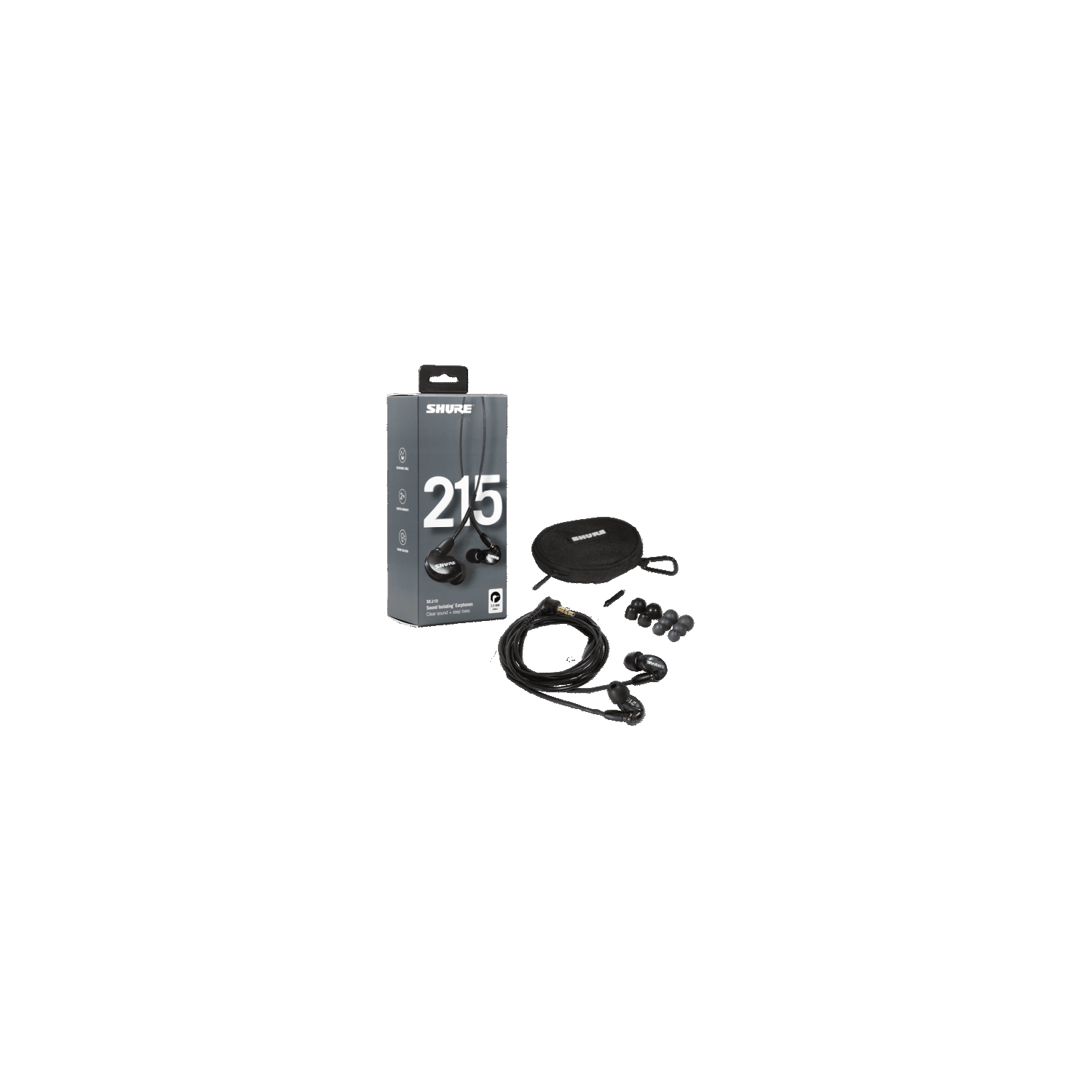 Shure SE215-K Sound Isolating Earphones with Single Dynamic