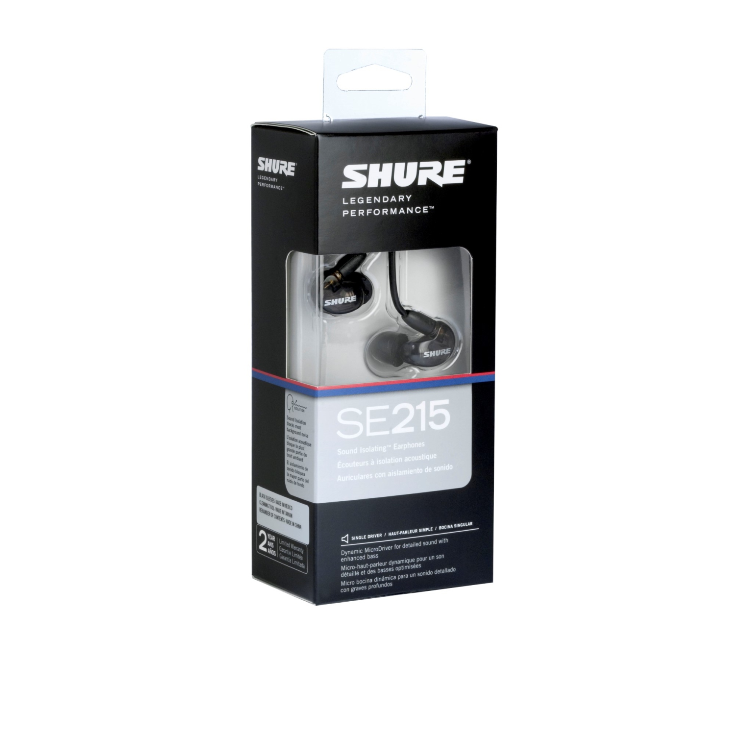 Shure SE215-K Sound Isolating Earphones with Single Dynamic MicroDriver