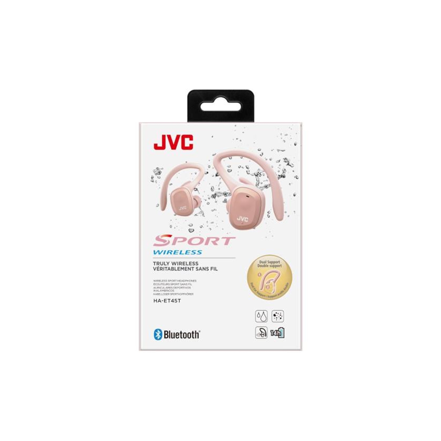 JVC - Wireless In-Ear Sport Headphones, Bluetooth 5.0, With Charging Case, Pink
