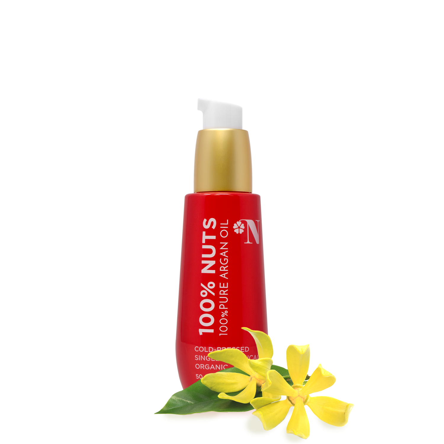 Beauty Nut 100% Pure USDA Certified Organic Scented Argan Oil, Ylang Ylang, 50ml | 1.7oz
