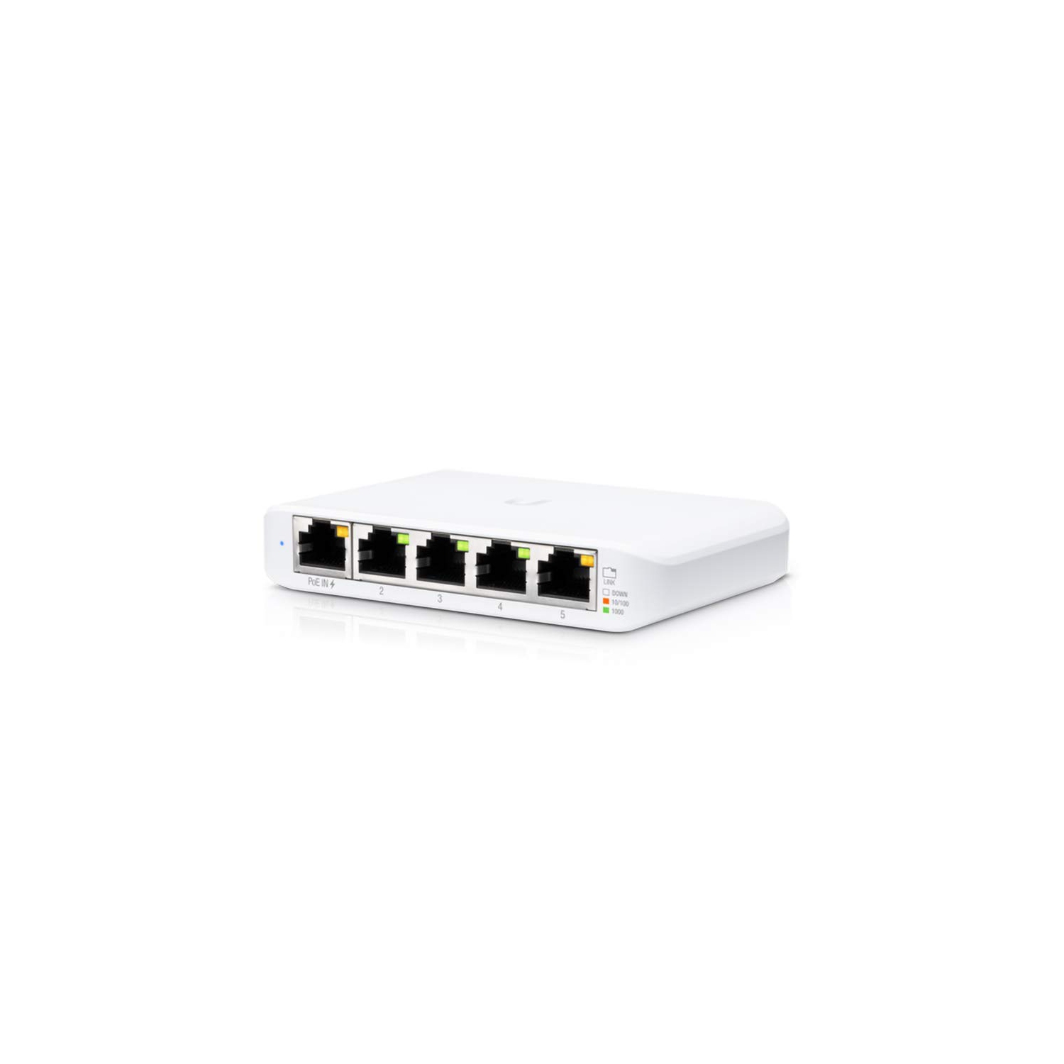 Ubiquiti Unifi Switch Flex Mini 5-Port Managed Gigabit Ethernet Switch Powered by 802.3AF/AT PoE or 5V, 1A USB-C Power Adapter