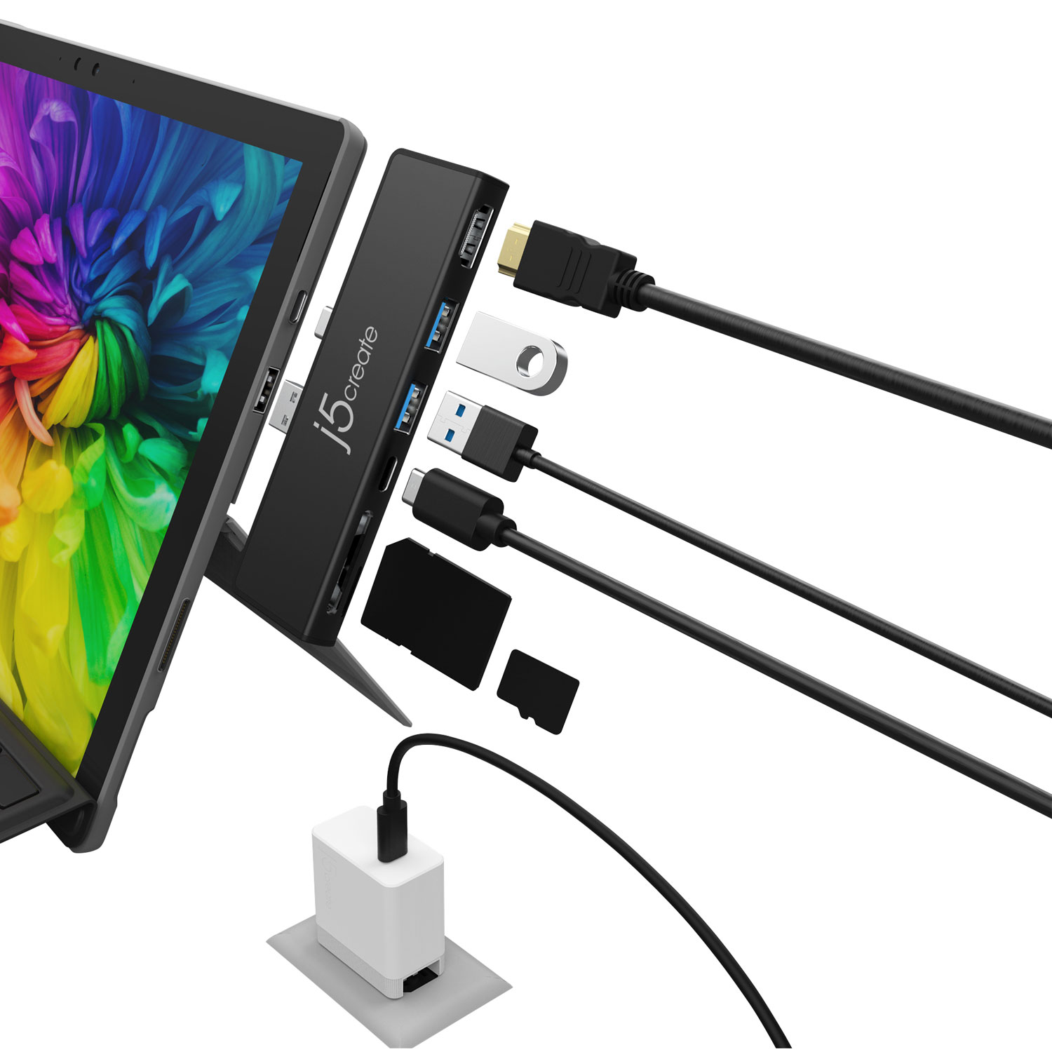 j5create 7-in-1 UltraDrive Mini Dock for Surface Pro 7