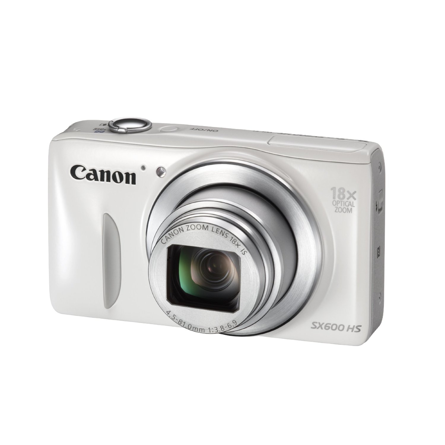 Canon PowerShot SX600 HS Digital Camera (White) - US Version w