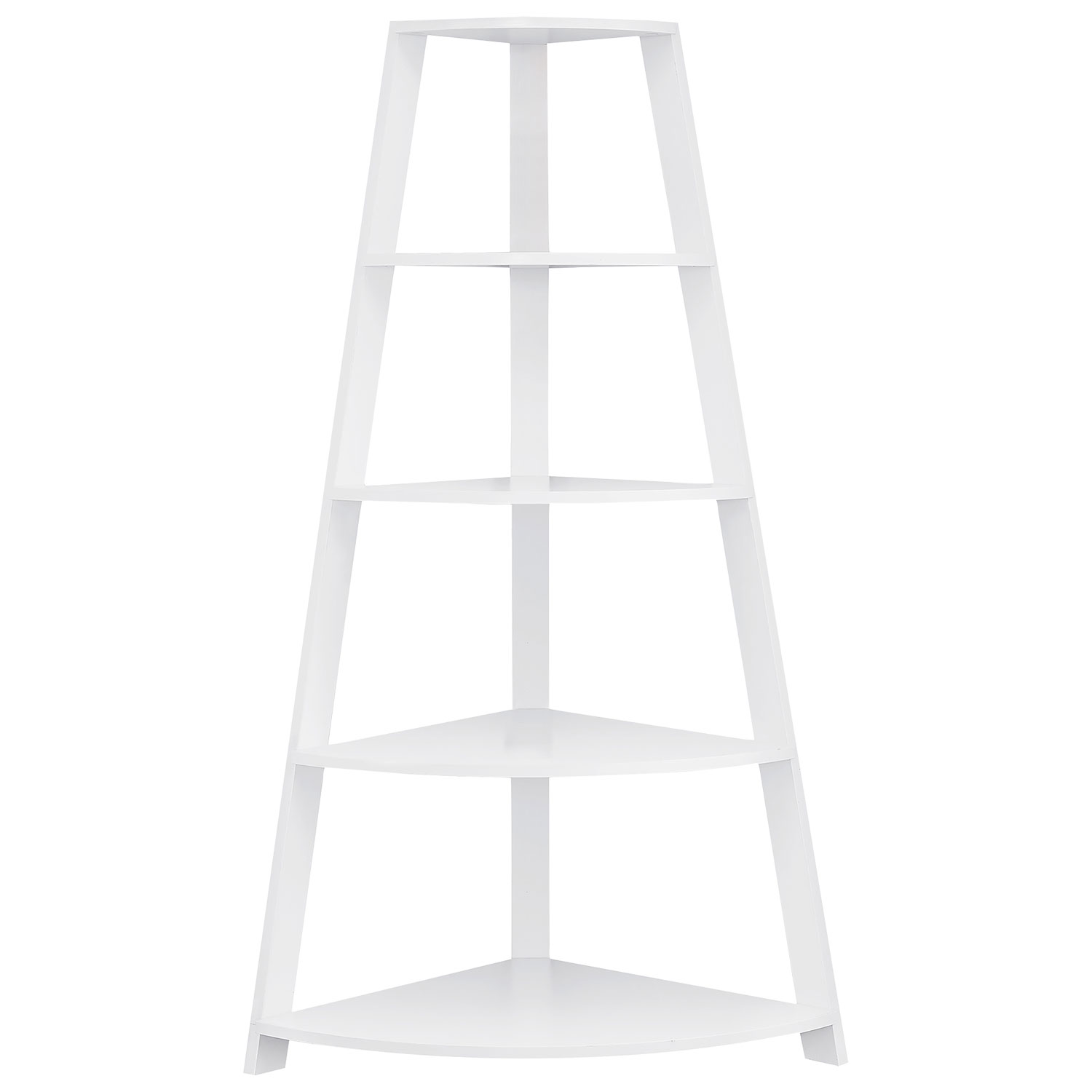 Monarch 60" 4-Shelf Corner Bookcase - White