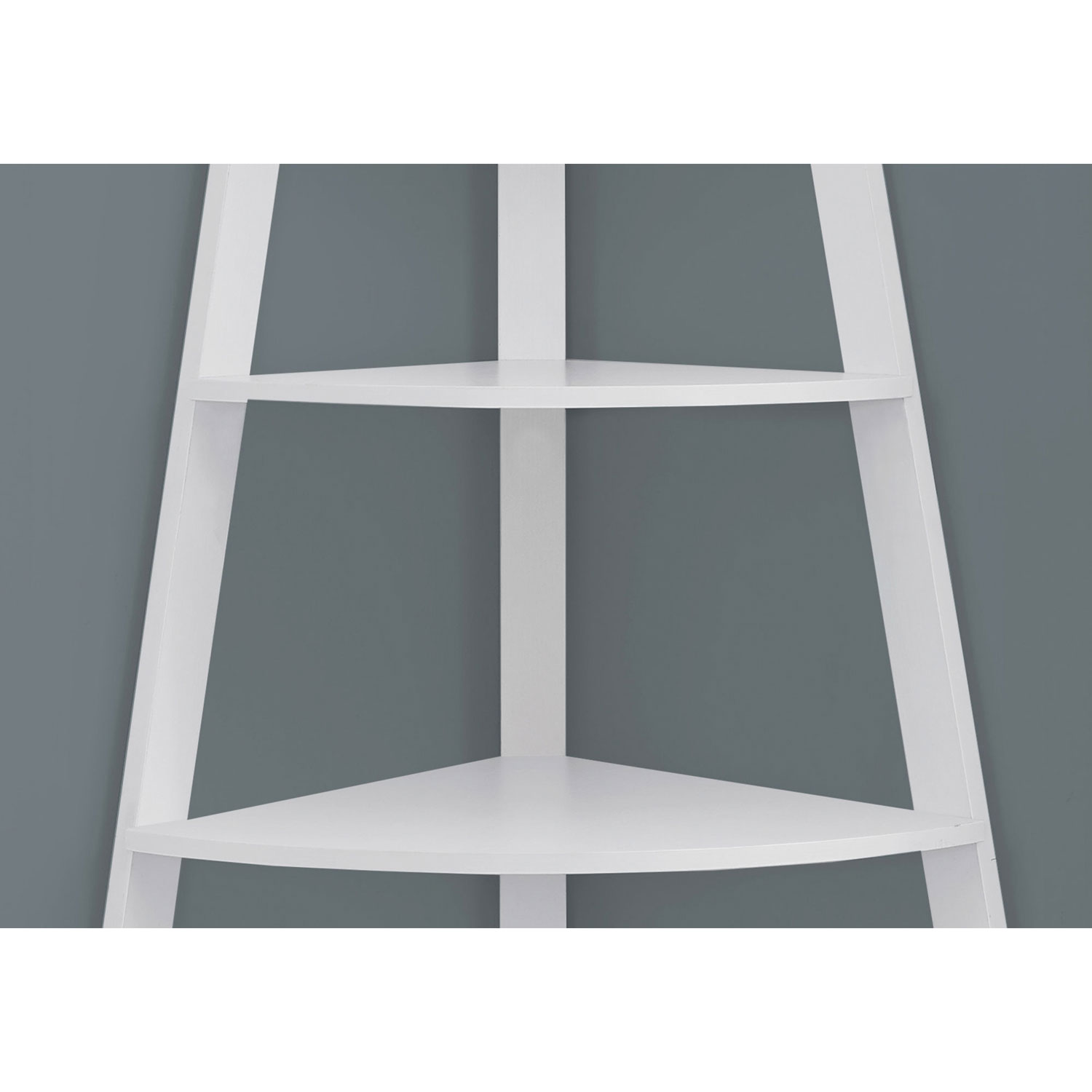 Monarch 60" 4-Shelf Corner Bookcase - White