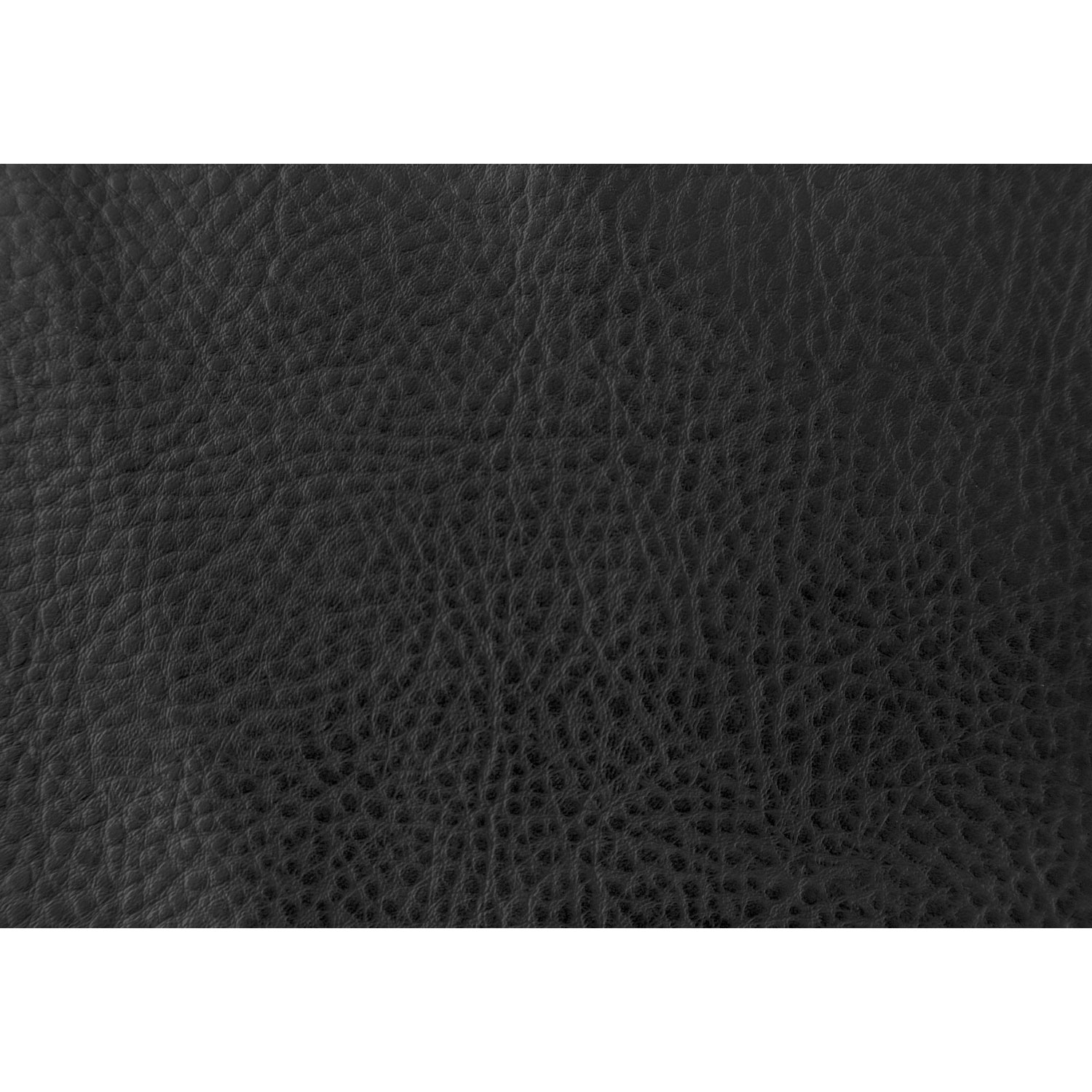 Contemporary Faux Leather Dining Chair - Set of 2 - Black/Silver