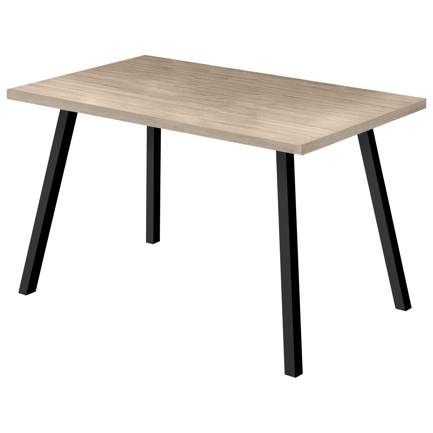 Table de salle à manger industrielle contemporaine à 6 places - Taupe foncé