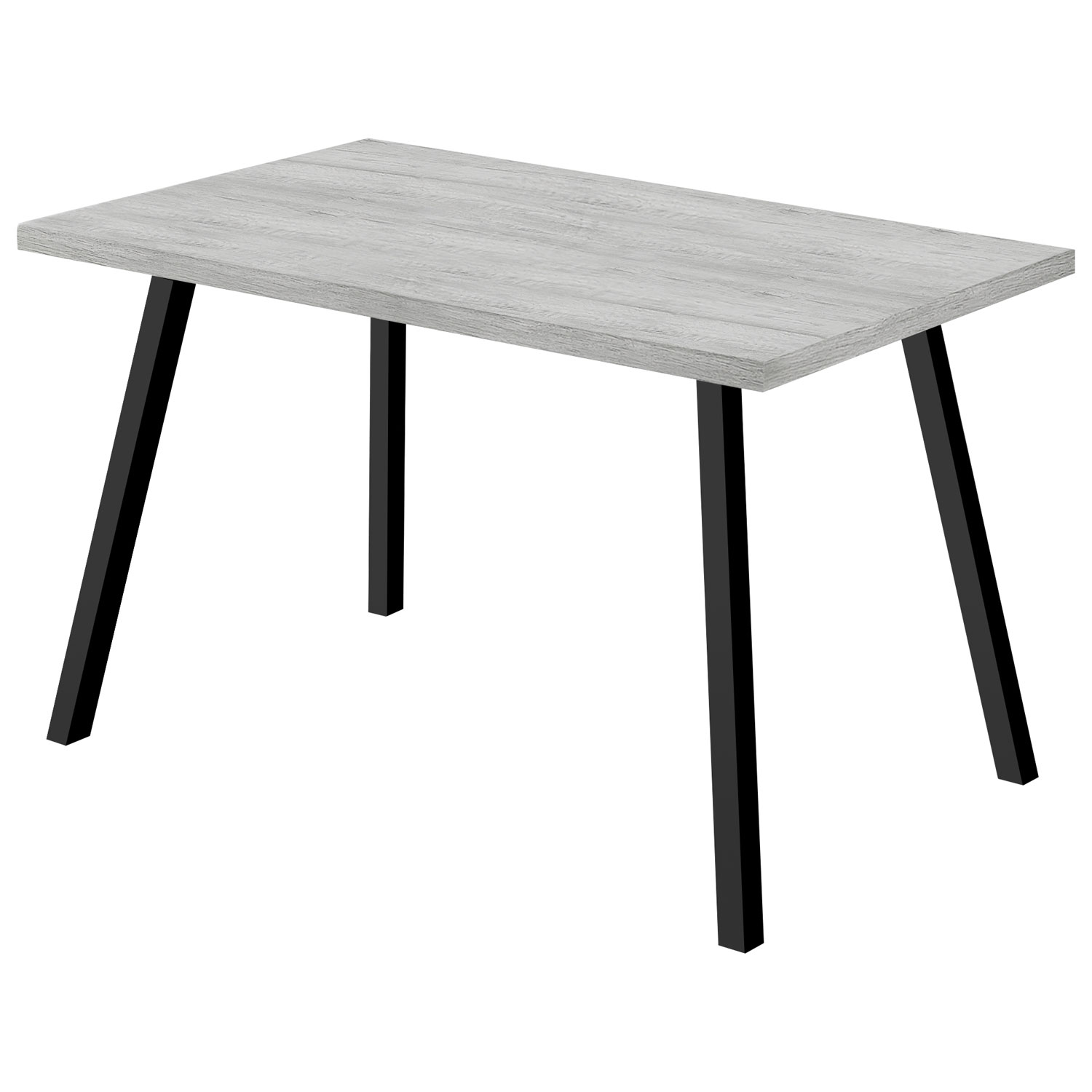 Table de salle à manger industrielle contemporaine à 6 places - Gris