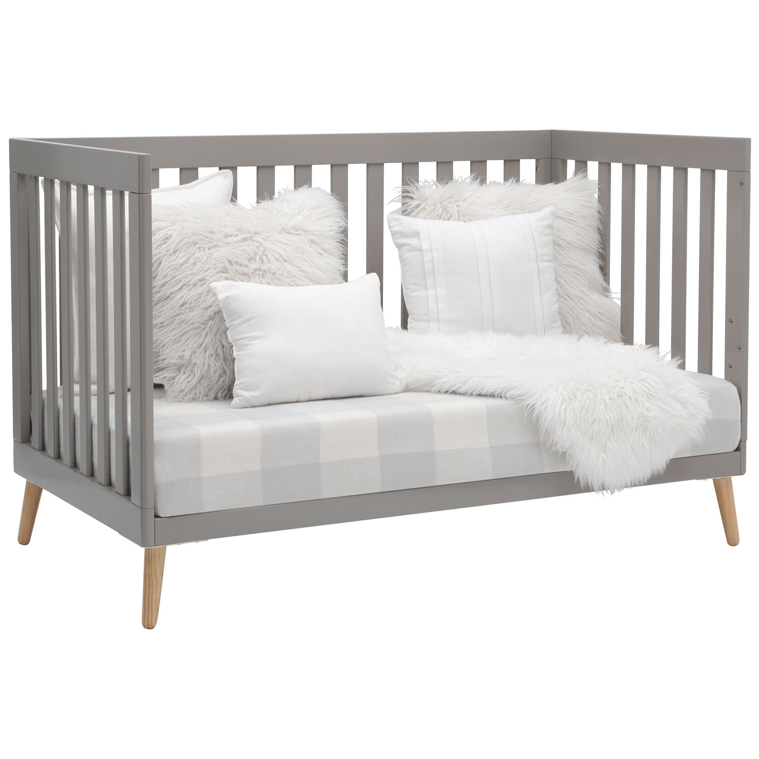 Lit de bébé convertible 4-en-1 Tucker de Delta Children - Gris