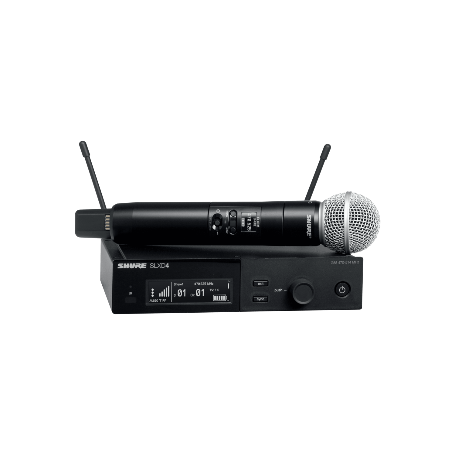 Système sans fil SLXD24/SM58 de Shure avec émetteur portatif SM58 - H55