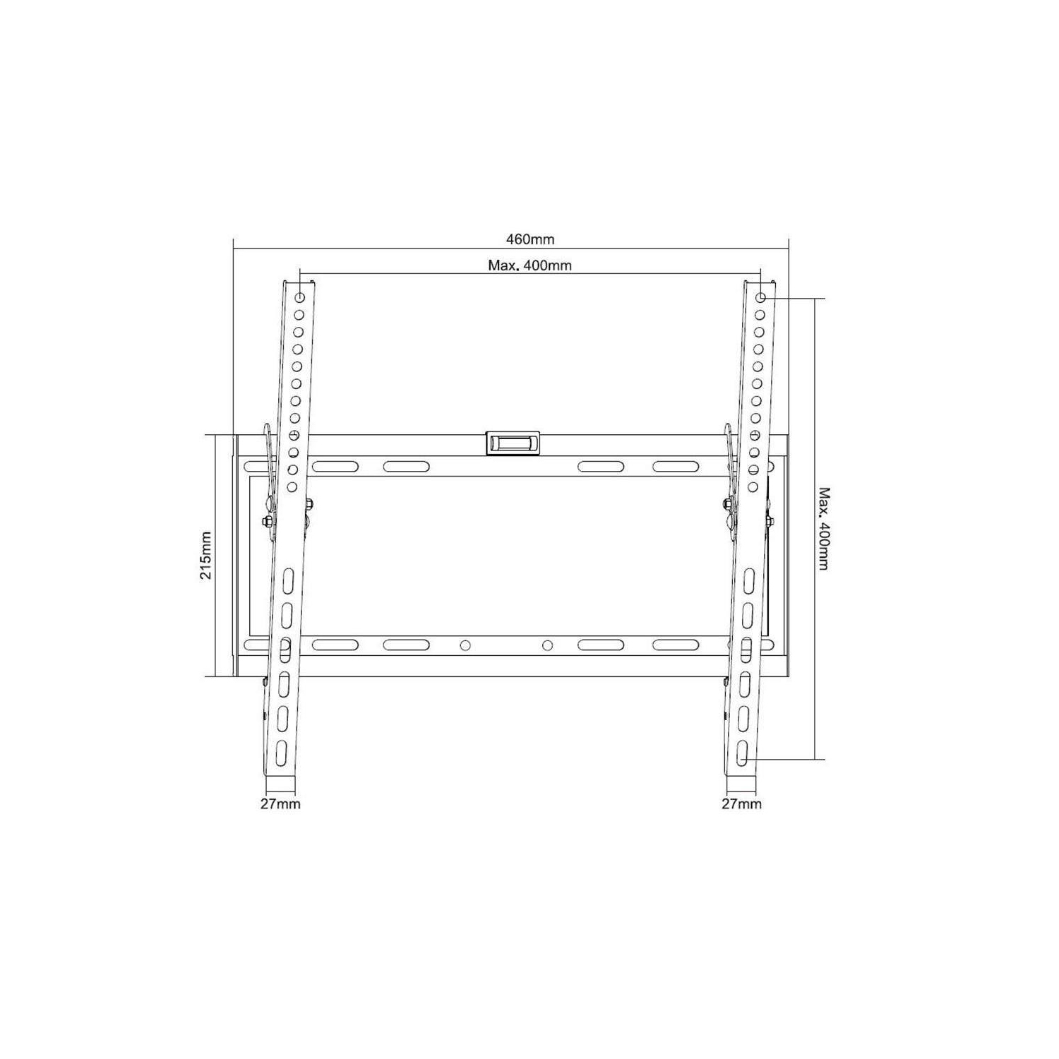HFGrey’s Sturdy Tilt Mount with Safety Lock for TV 26'' to 55'' inch. Affordable & easy to install TV Mount For 26"- 55" LED/LCD/PDP TVs up to