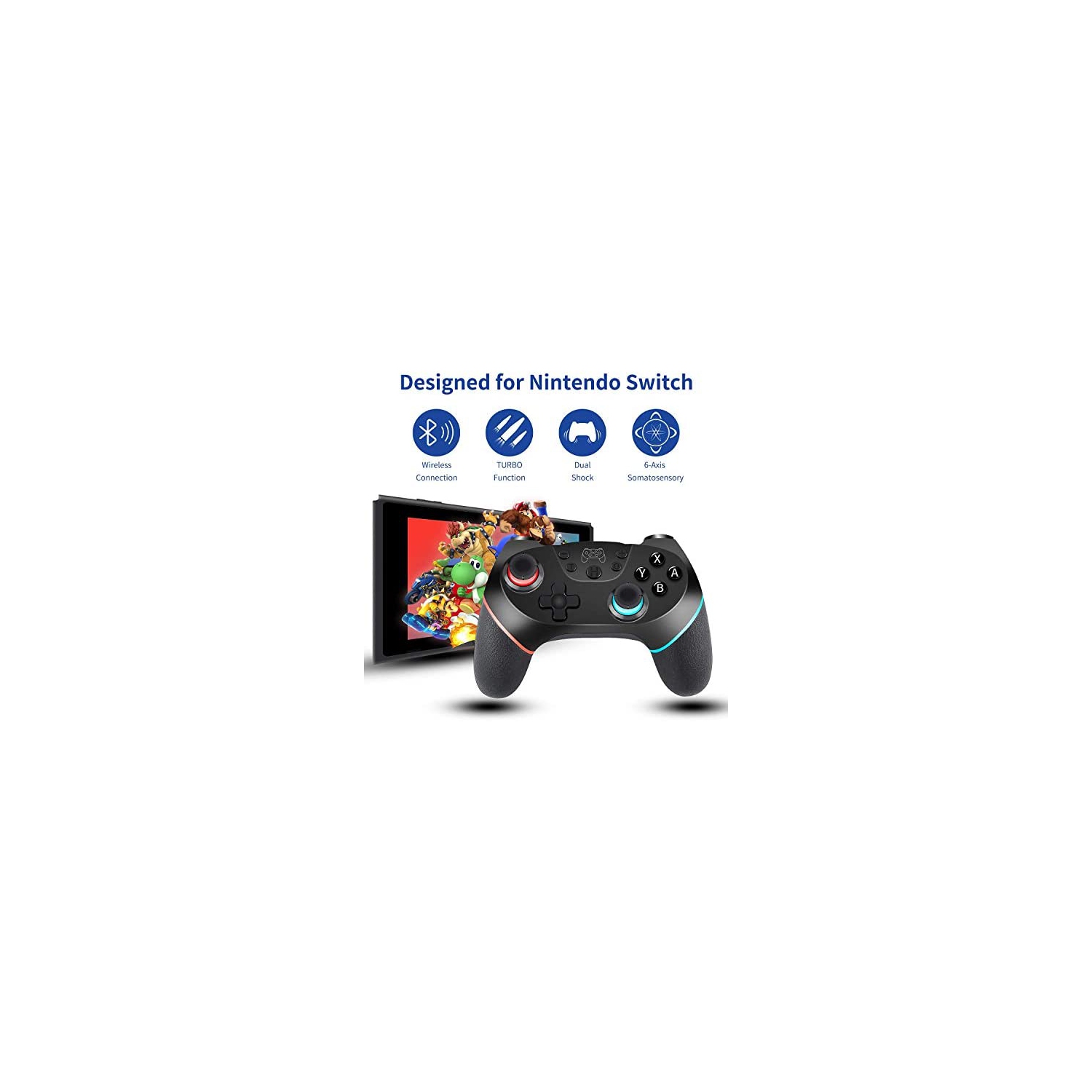 Wireless Switch Pro Controller for Nintendo,Remote Pro Controller Gamepad Joypad,Joystick for Nintendo Switch Console,