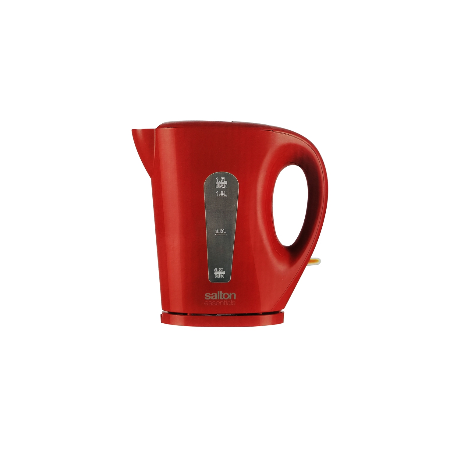 Salton Essentials EJK1821R - Cordless Electric Kettle, 1.7 Liter Capacity, Red