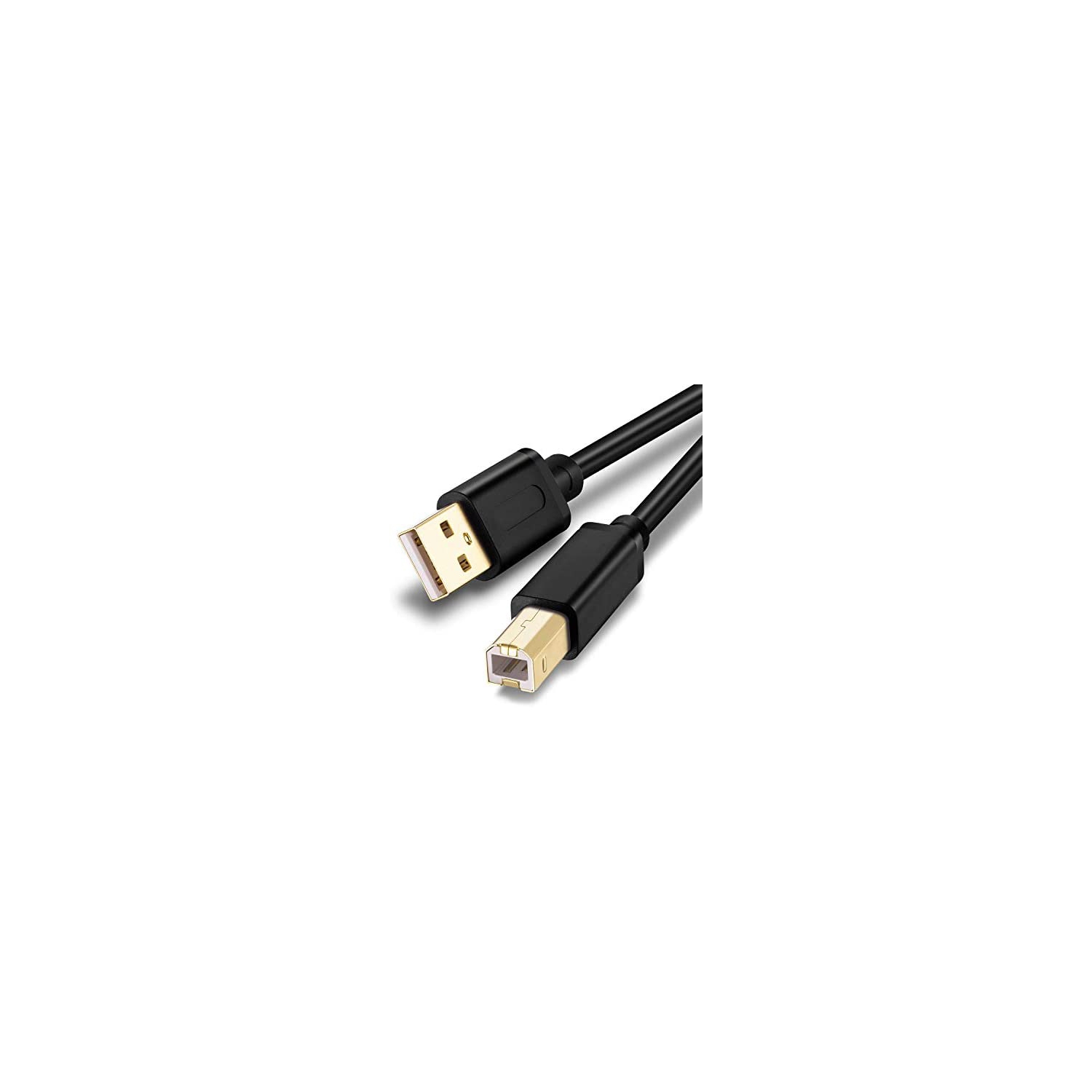 Printer Cable 6Ft,Black Color USB Printer Cable USB 2.0 Type A Male to B Male Scanner Cord High Speed for Brother, HP,
