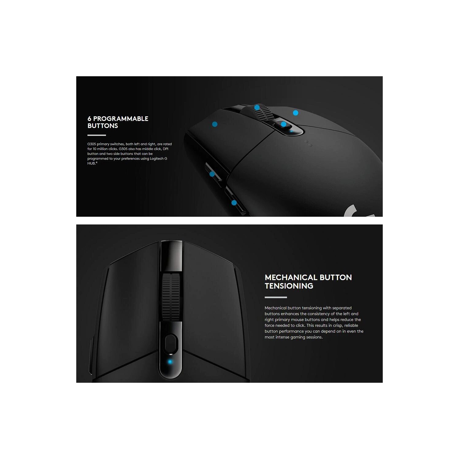 Logitech G304 LIGHTSPEED Gaming Mouse 2.4G Wireless HERO Sensor 12000DPI Optical Computer Mouse Gamer Mice For Desktop Laptop