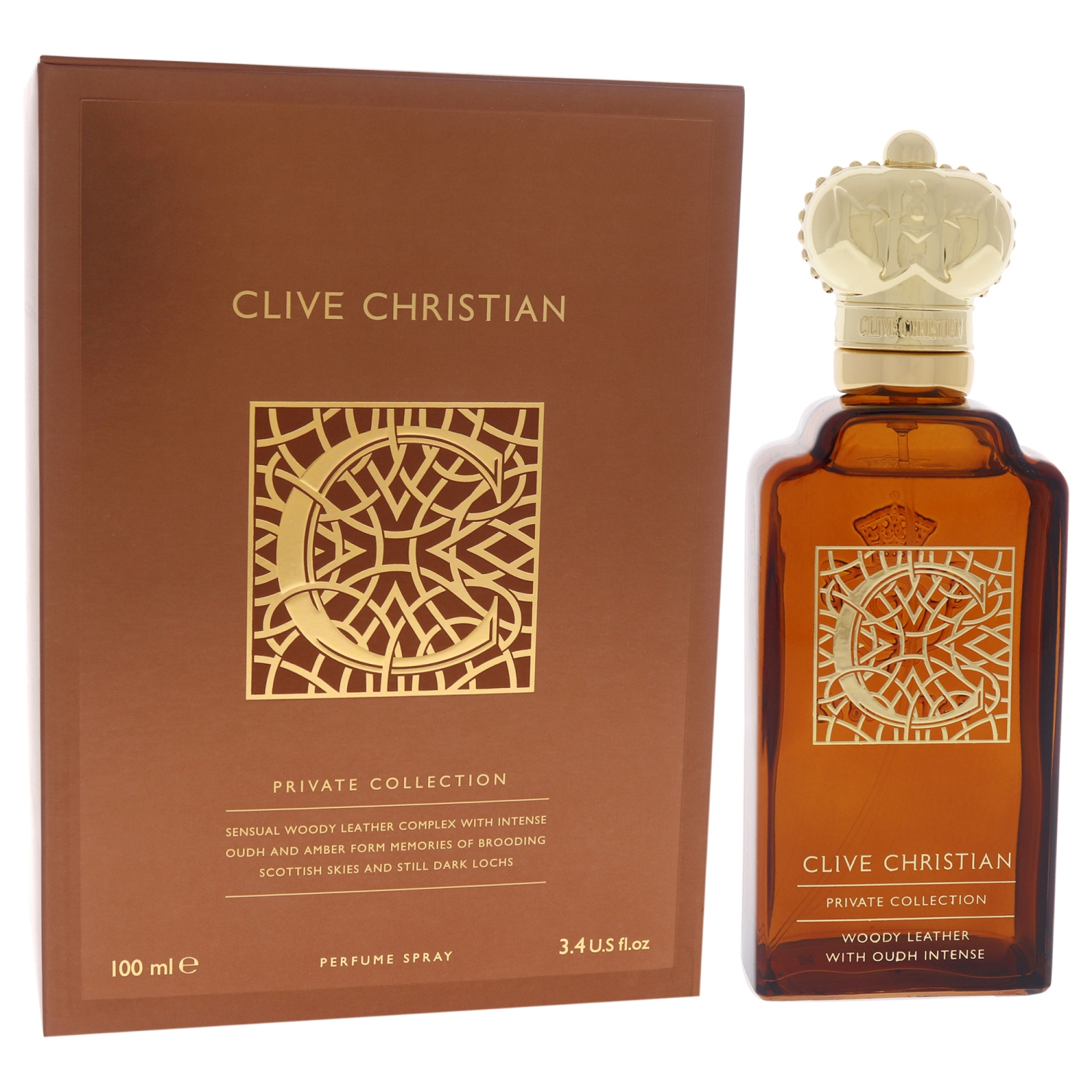 Private Collection C Woody Leather de Clive Christian pour unisexe - 3,4&nbsp;oz EDP Spray