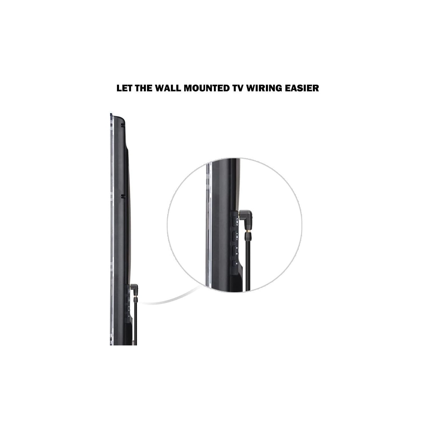 HYFAI HDMI 270 Degree Male to Female Right Angle Adapter Extension Converter 3D&4K Supported