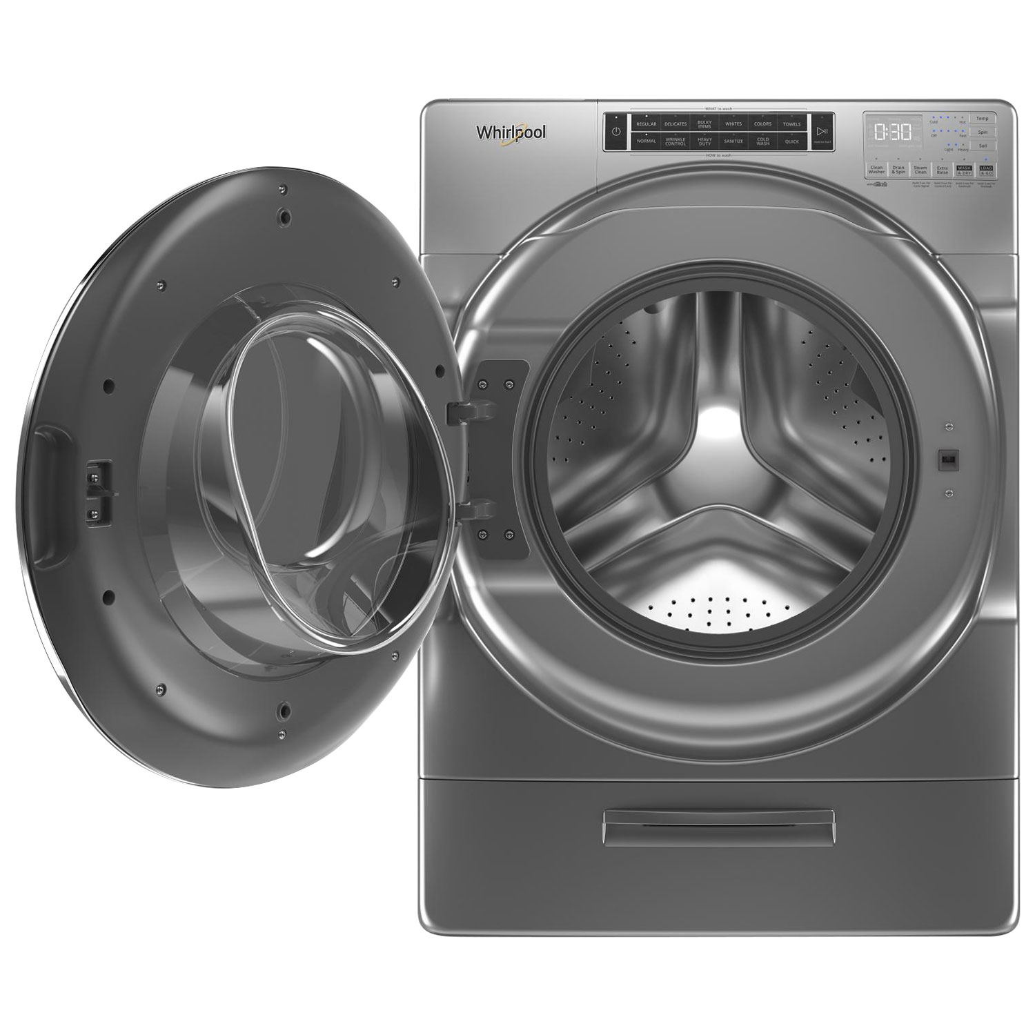 Laveuse à chargement frontal 5,8 pi³ de Whirlpool - Ombre chromée