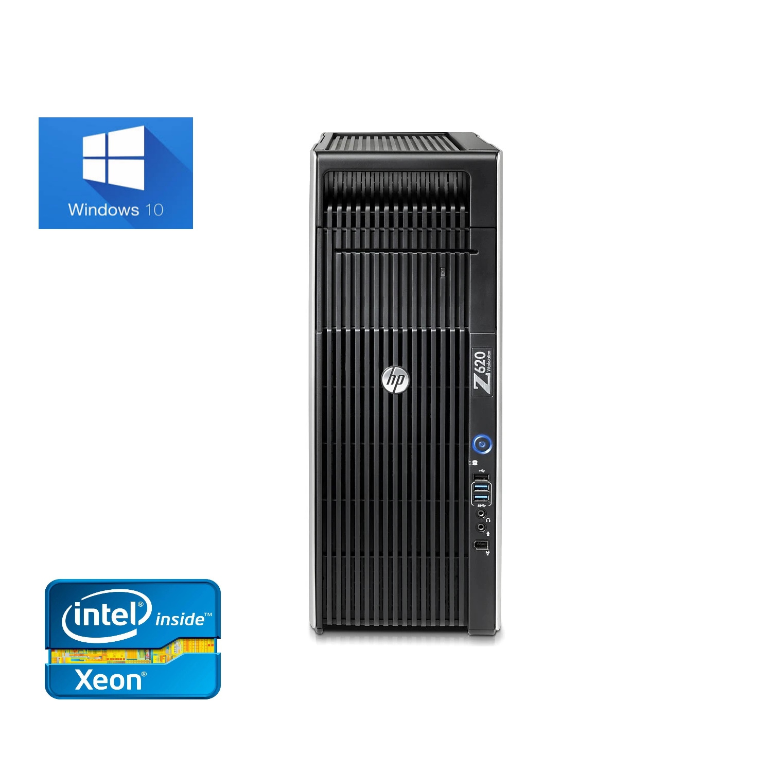 Refurbished - HP Z620 Workstation 2x 2.90GHz 64GB 2TB HDD & 256GB SSD WIN 10PRO