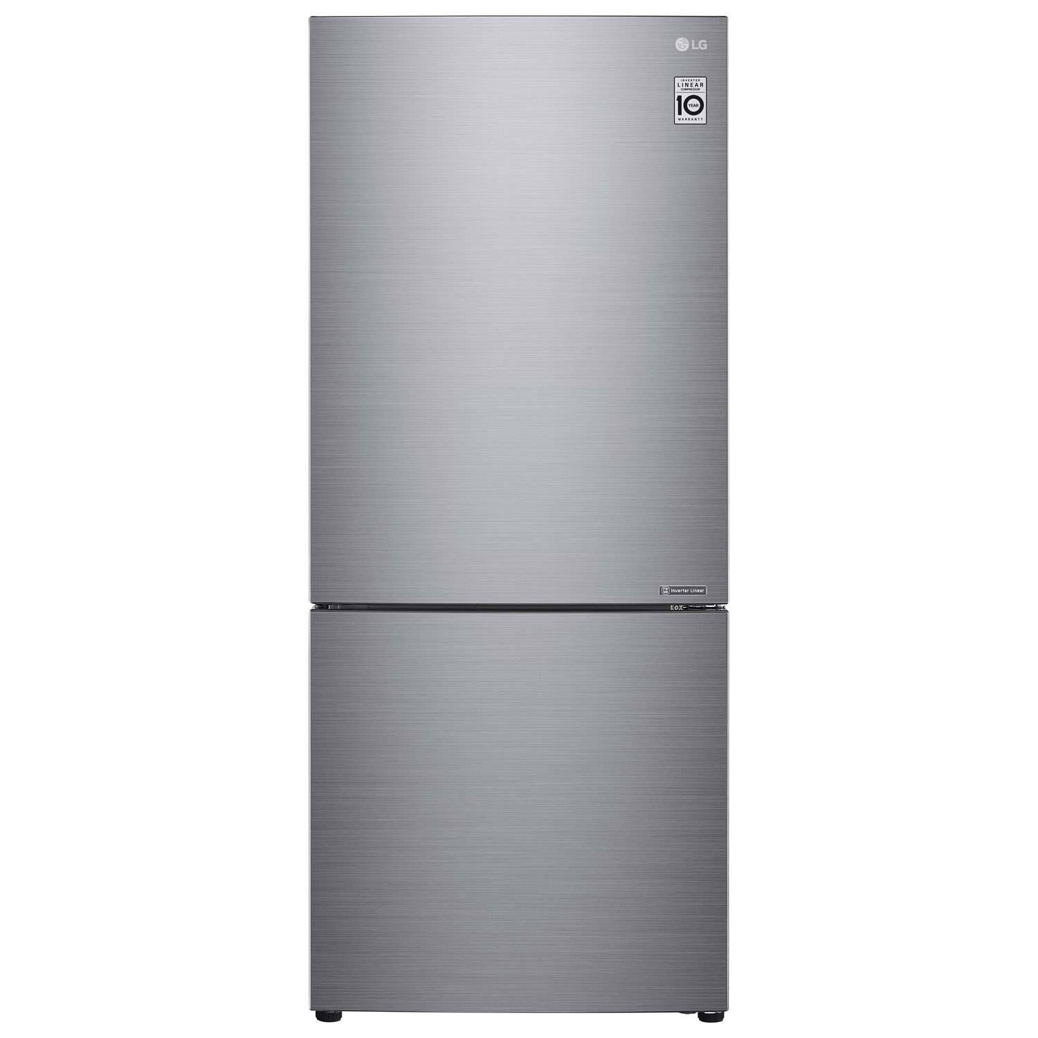 LG 28" 14.7 Cu. Ft. Counter-Depth Bottom Freezer Refrigerator (LBNC15251V) - Platinum Silver