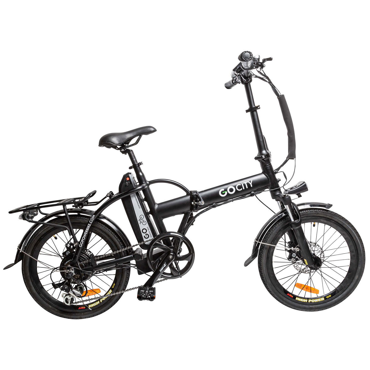 GO City Foldable 500W Electric City Bike with up to 58km Battery Life - Black