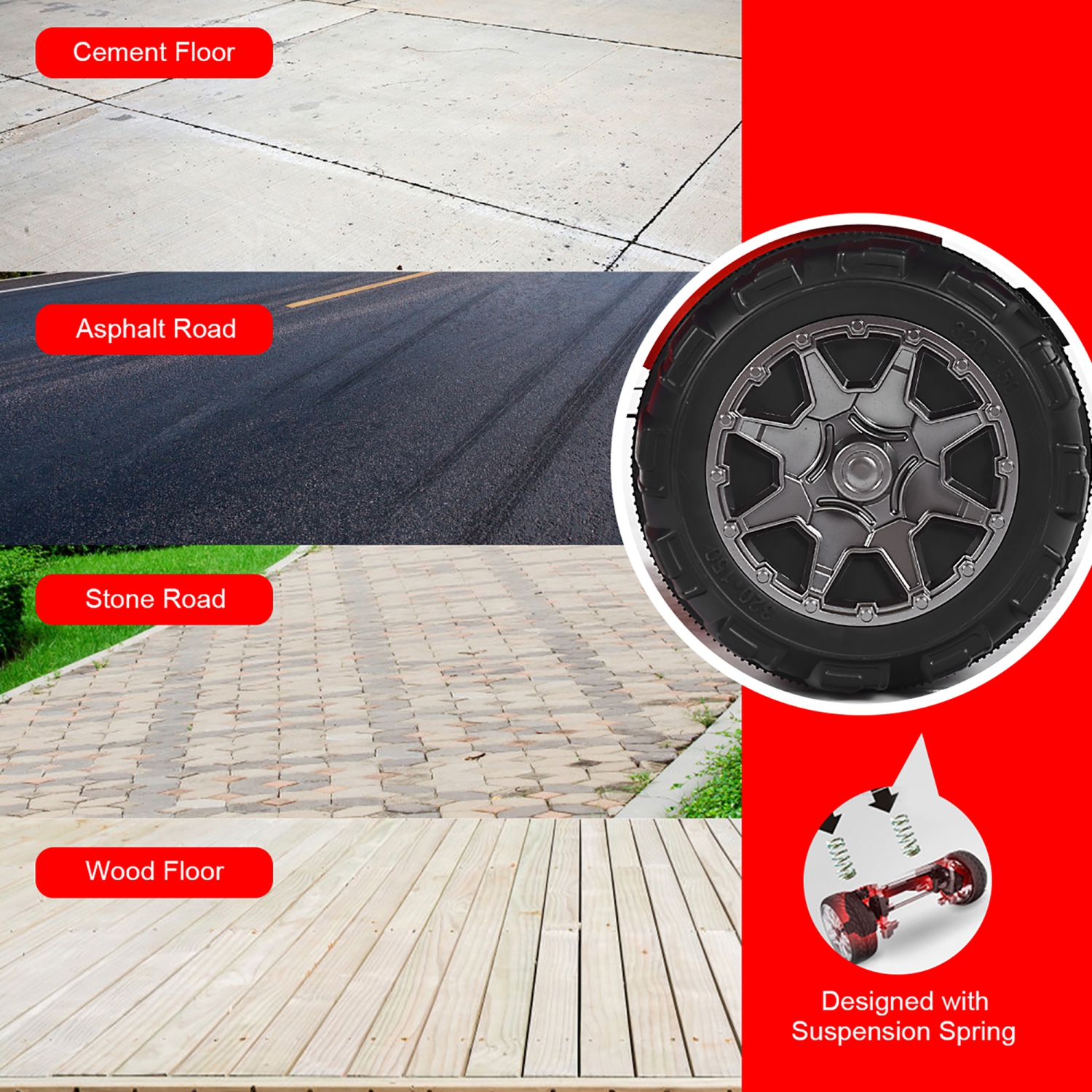 Voiture pour enfants 2 places 12V, pick-up télécommandé avec compartiment de rangement, coloris rouge