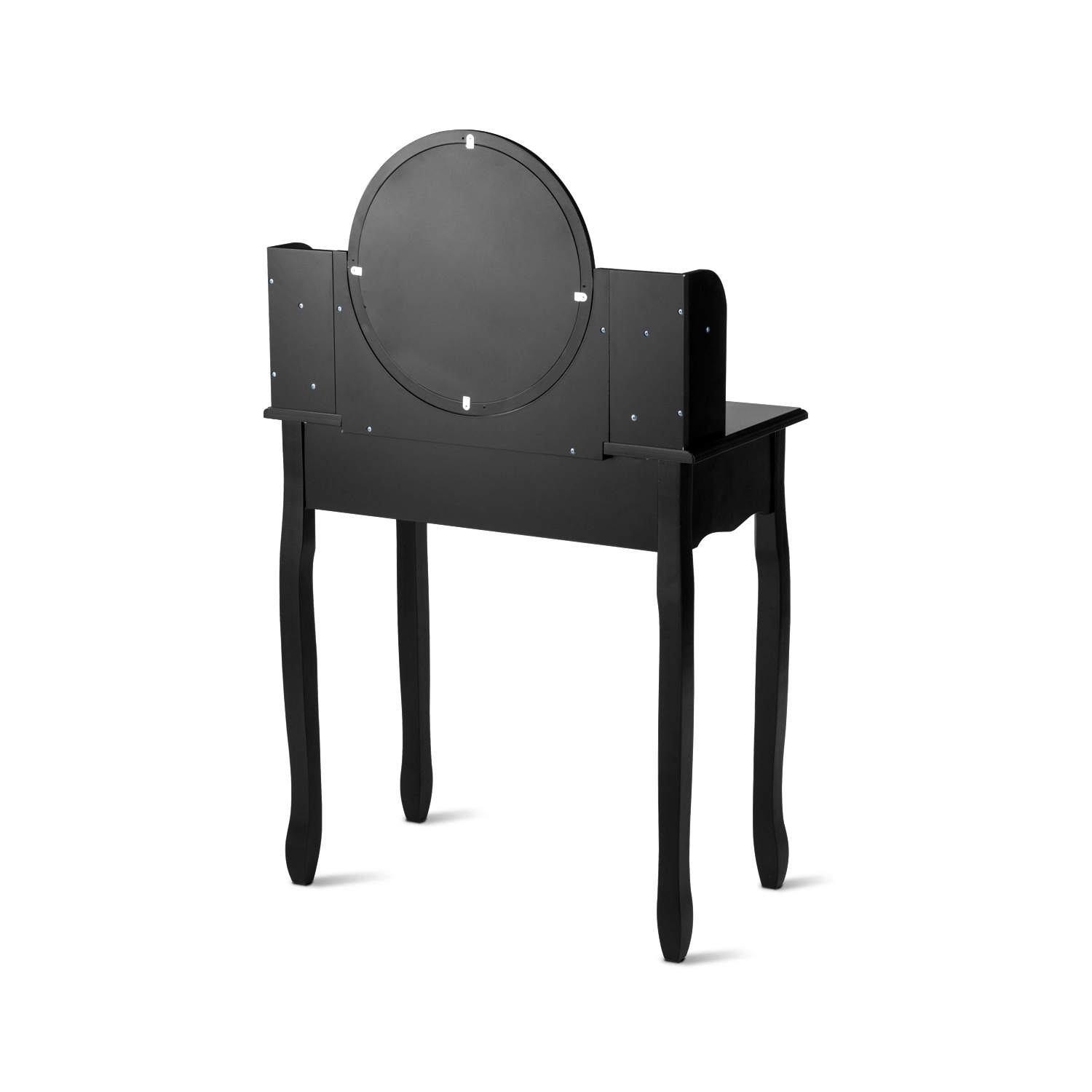 Costway Makeup Vanity Table Set W/Drawers Oval Mirror Girls Dressing Table for Kids Gift