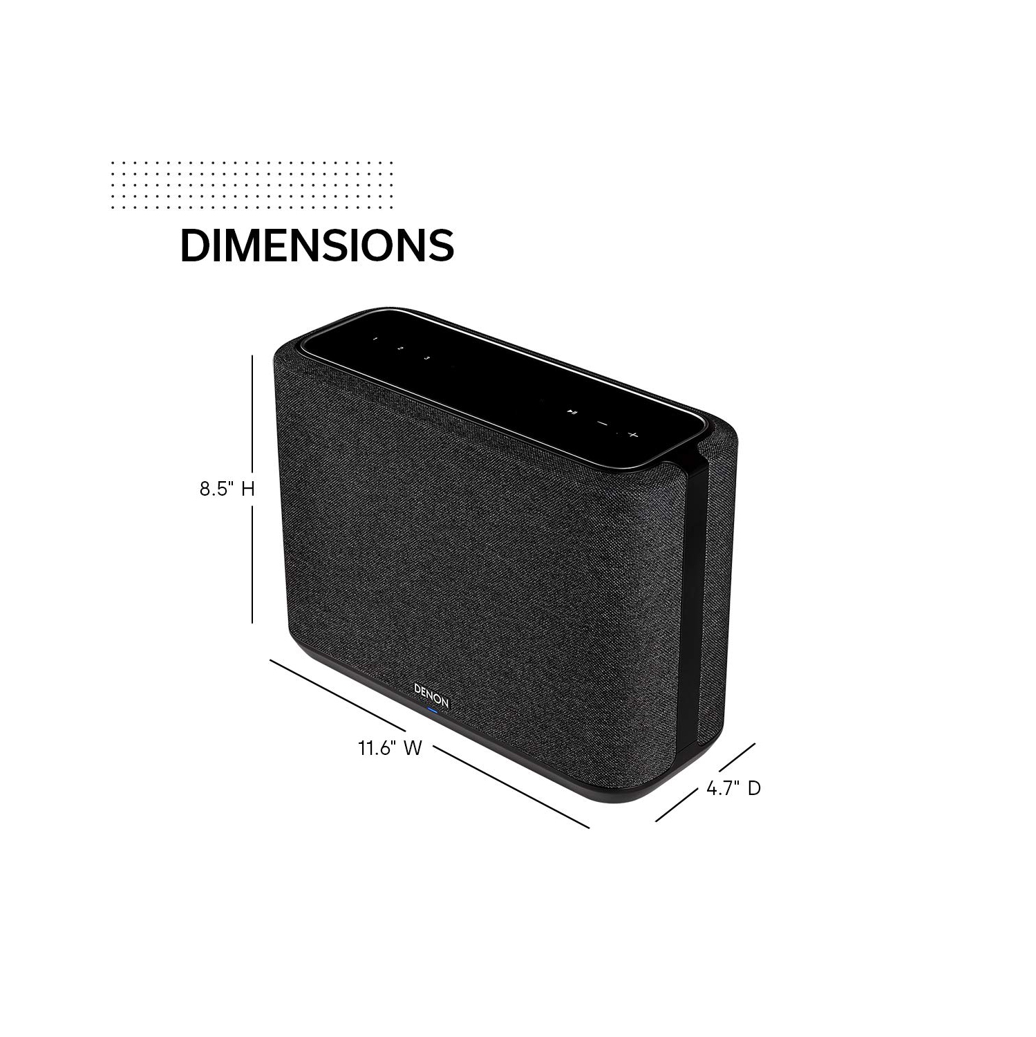 Denon Home 250 Wireless Speaker | HEOS Built-in, AirPlay 2, and Bluetooth | Alexa Compatible | Stunning Design | Black