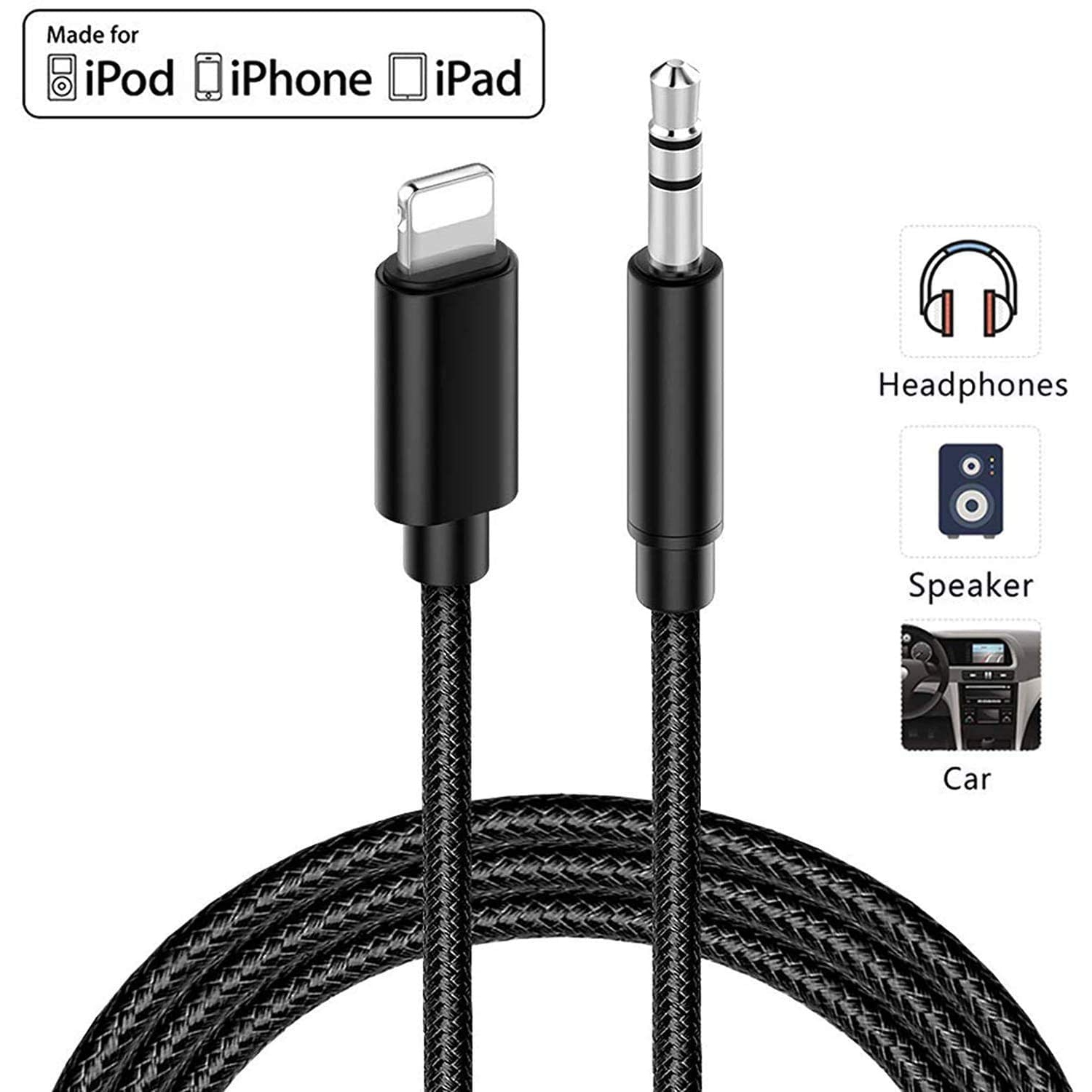 B2G1 Free Retractable AUX Auxiliary Cable Cord for Apple iPhone 6 6 Plus 