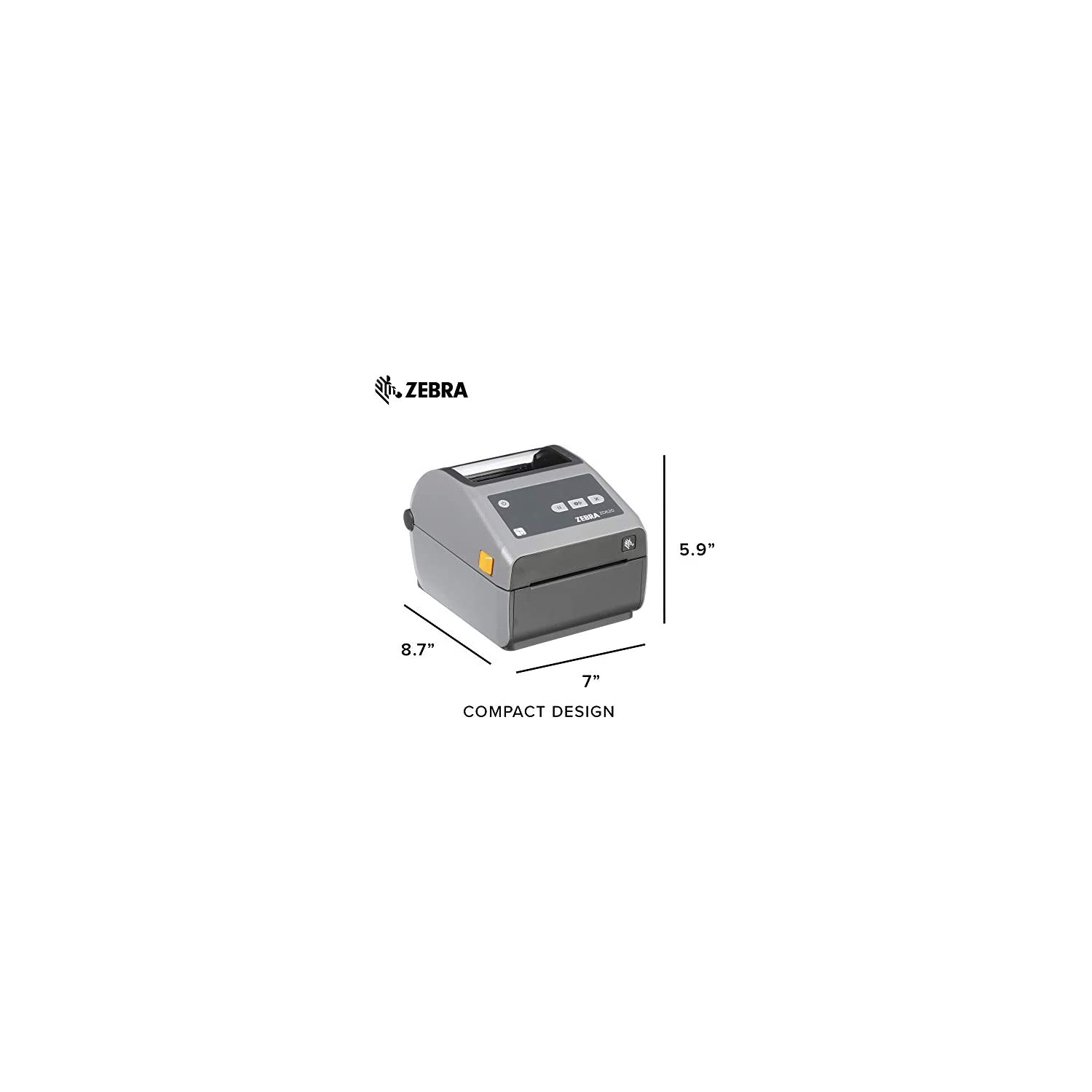 Zebra ZD620d Direct Thermal Desktop Printer 300 dpi Print Width 4 in Ethernet Serial USB ZD62043-D01F00EZ