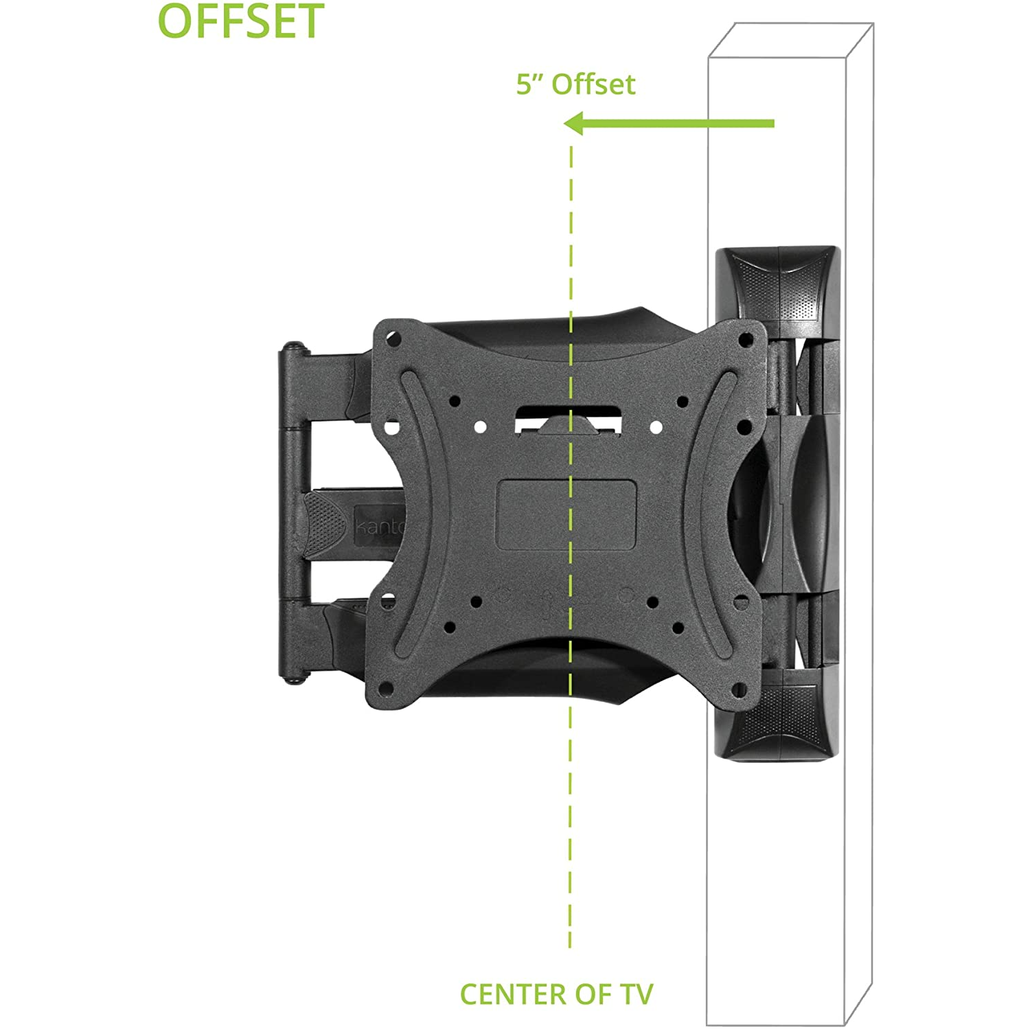 Kanto M300 Full Motion TV Wall Mount for 26" - 55" TVs - Black