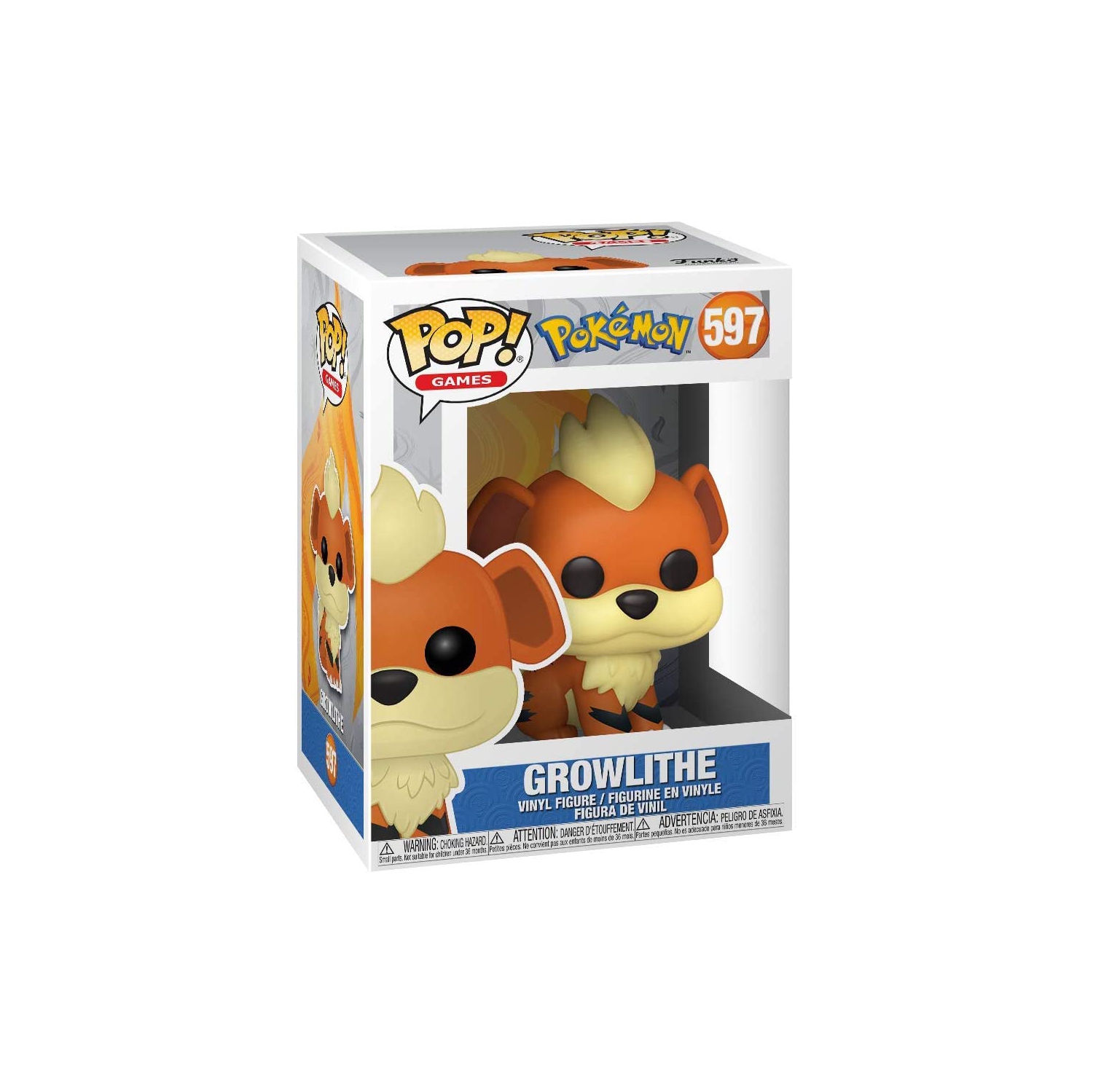 Pop Games – figurine Pokémon de 3.75 po - Growlithe no 597