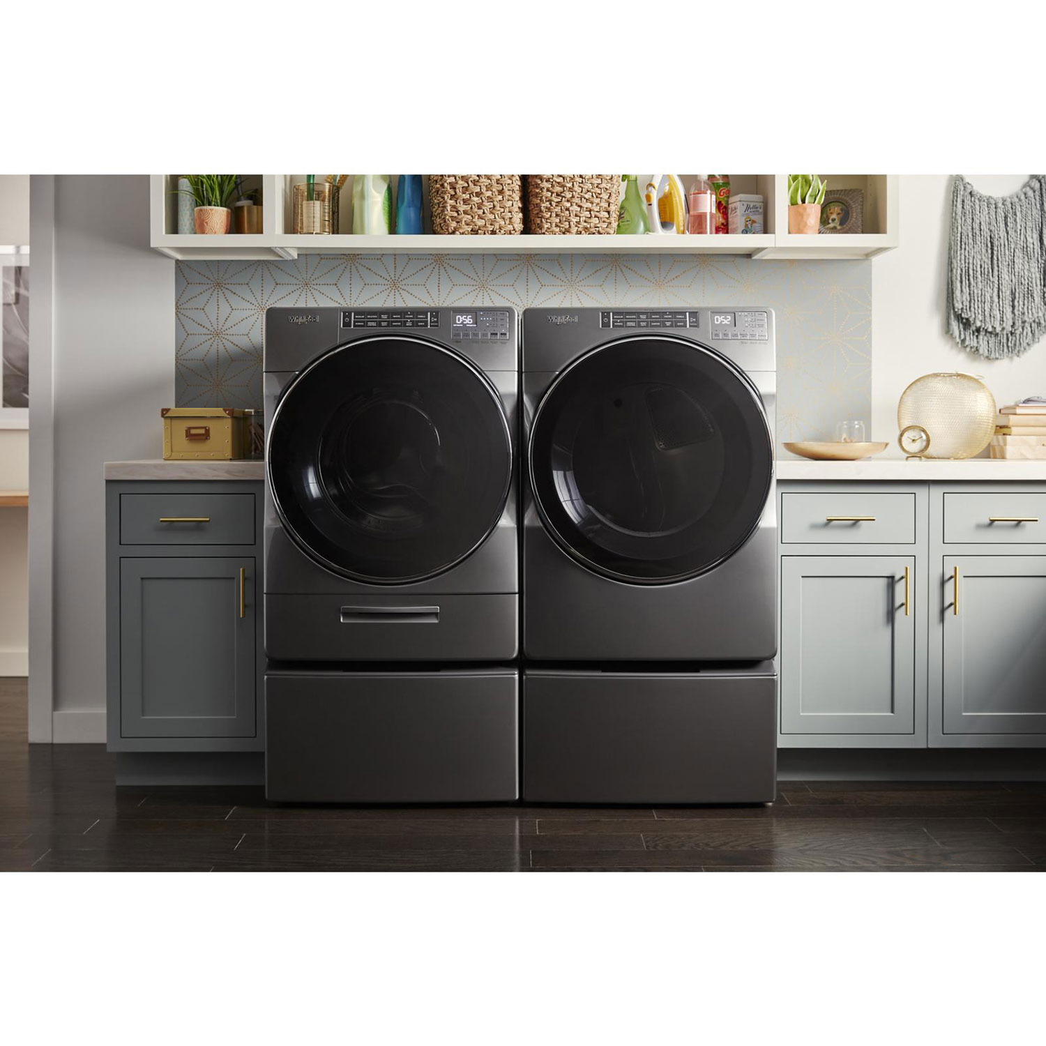 Whirlpool 7.4 Cu. Ft. Electric Steam Dryer - Chrome Shadow