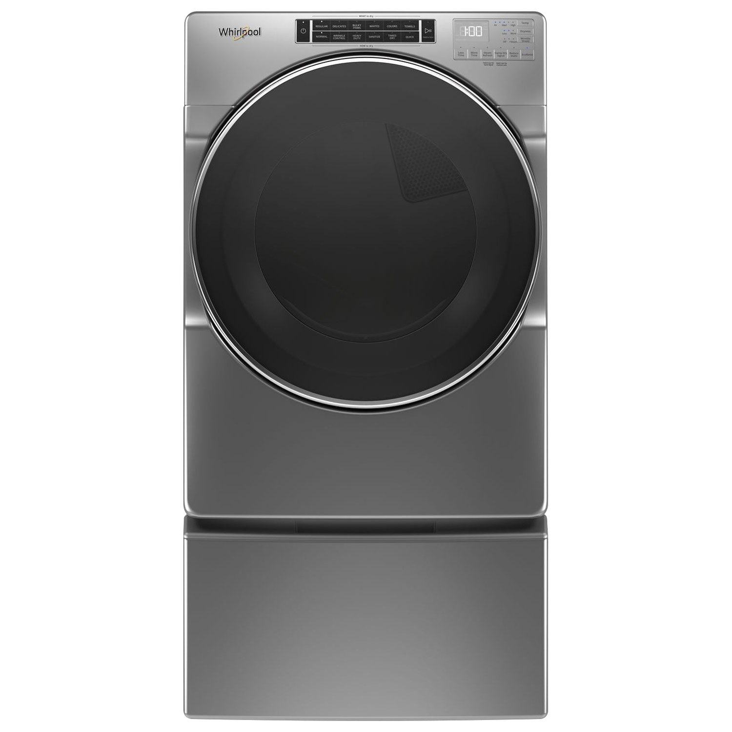 Whirlpool 7.4 Cu. Ft. Gas Steam Dryer - Chrome Shadow
