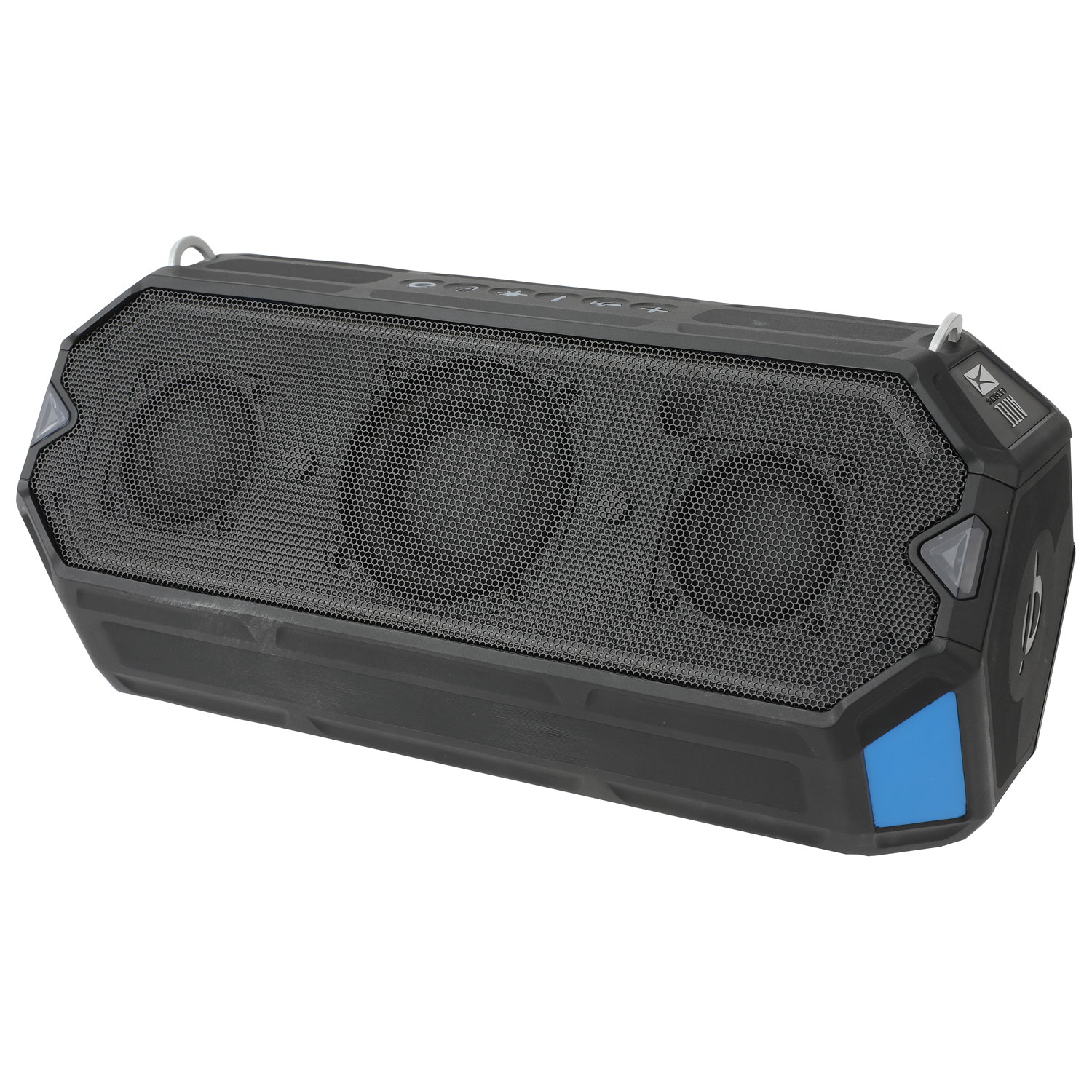 Haut-parleur sans fil Bluetooth étanche HydraShock d'Altec Lansing - Noir/Bleu royal
