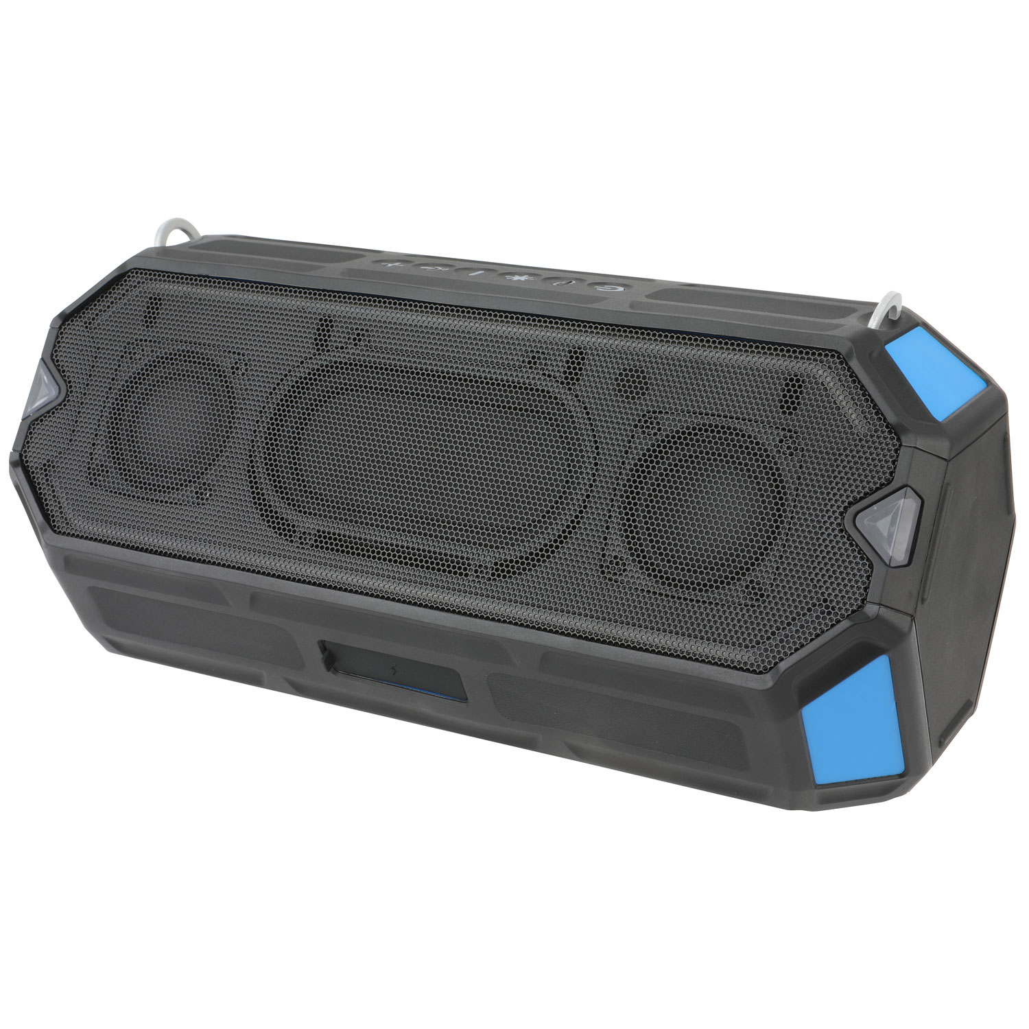 Haut-parleur sans fil Bluetooth étanche HydraShock d'Altec Lansing - Noir/Bleu royal
