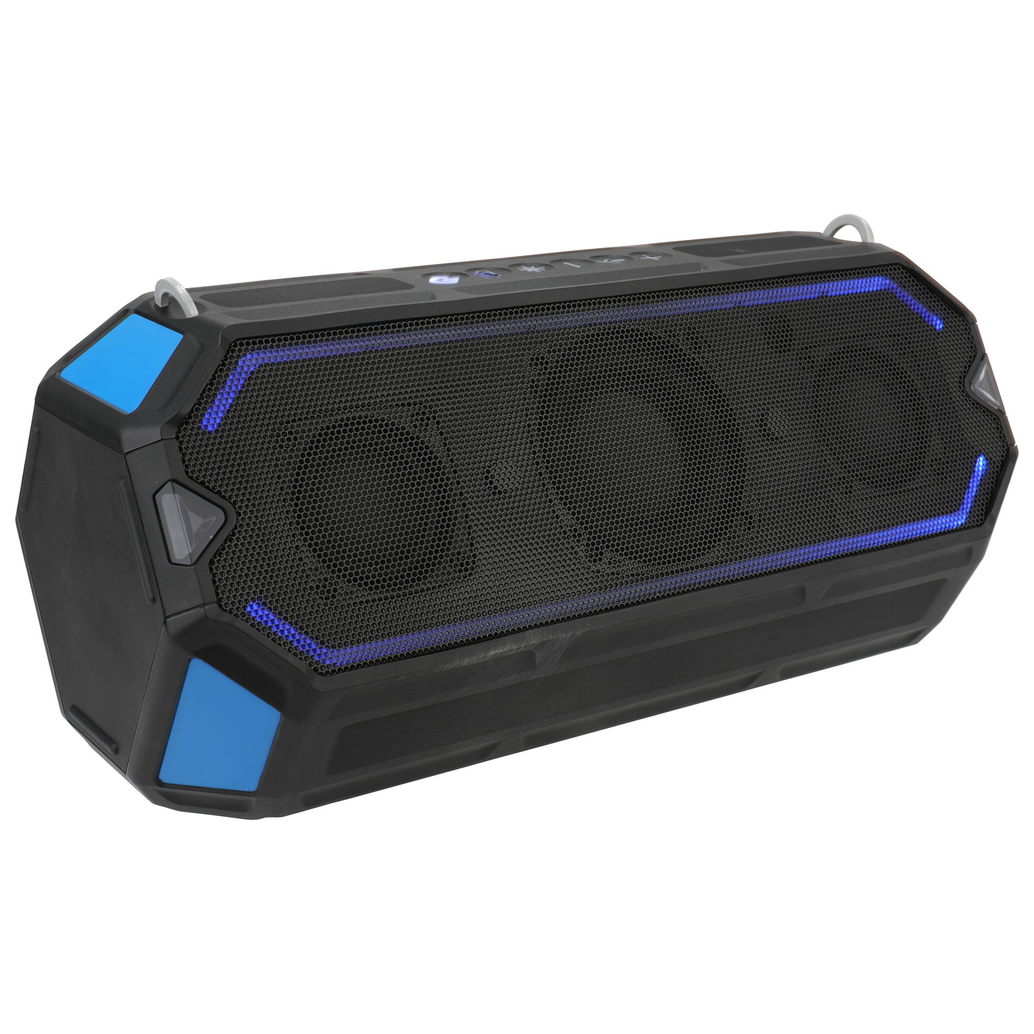 Haut-parleur sans fil Bluetooth étanche HydraShock d'Altec Lansing - Noir/Bleu royal