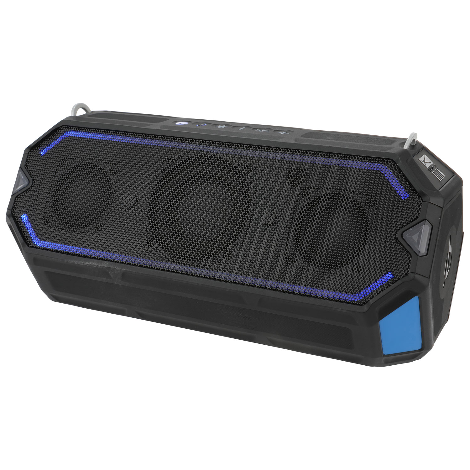 Haut-parleur sans fil Bluetooth étanche HydraShock d'Altec Lansing - Noir/Bleu royal