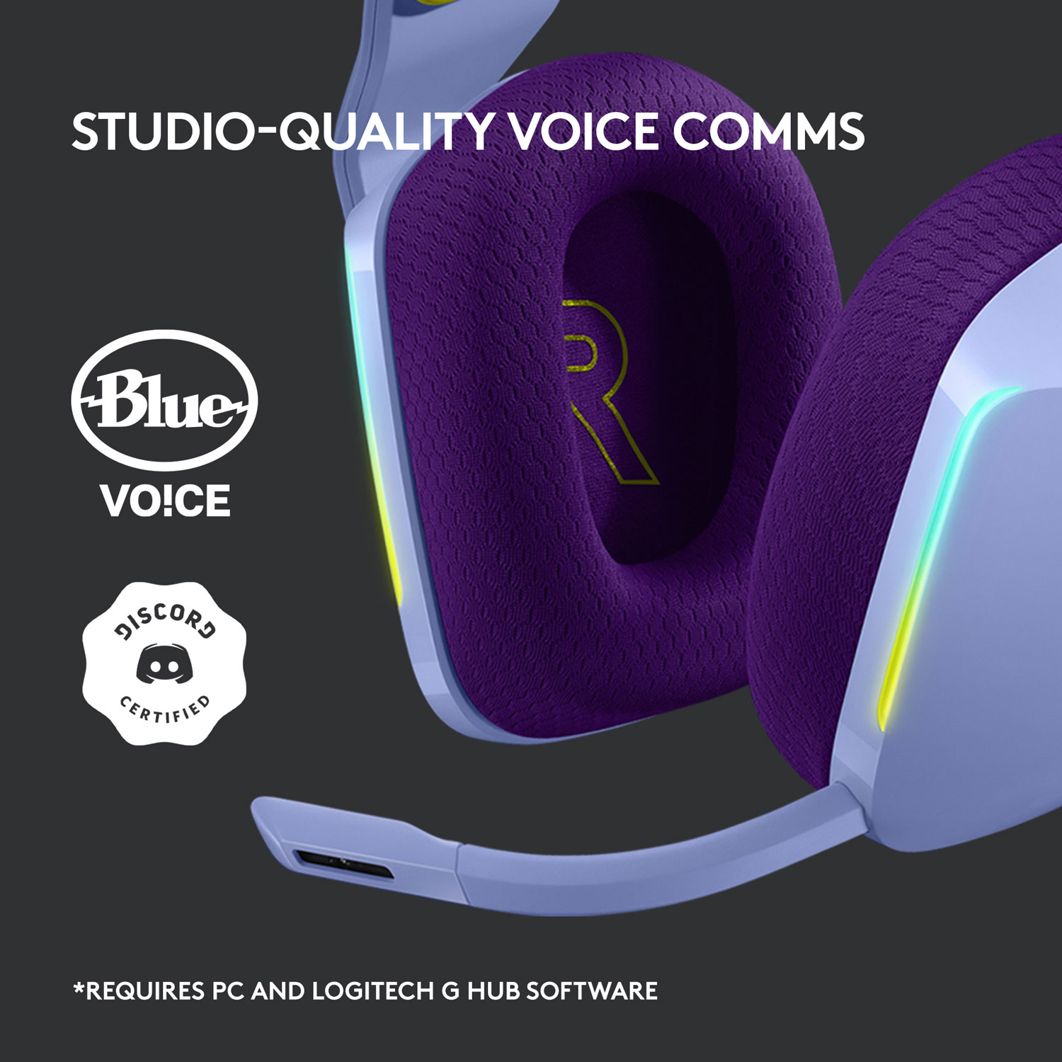 Casque de jeu sans fil RVB LIGHTSPEED G733 de Logitech - Lilas