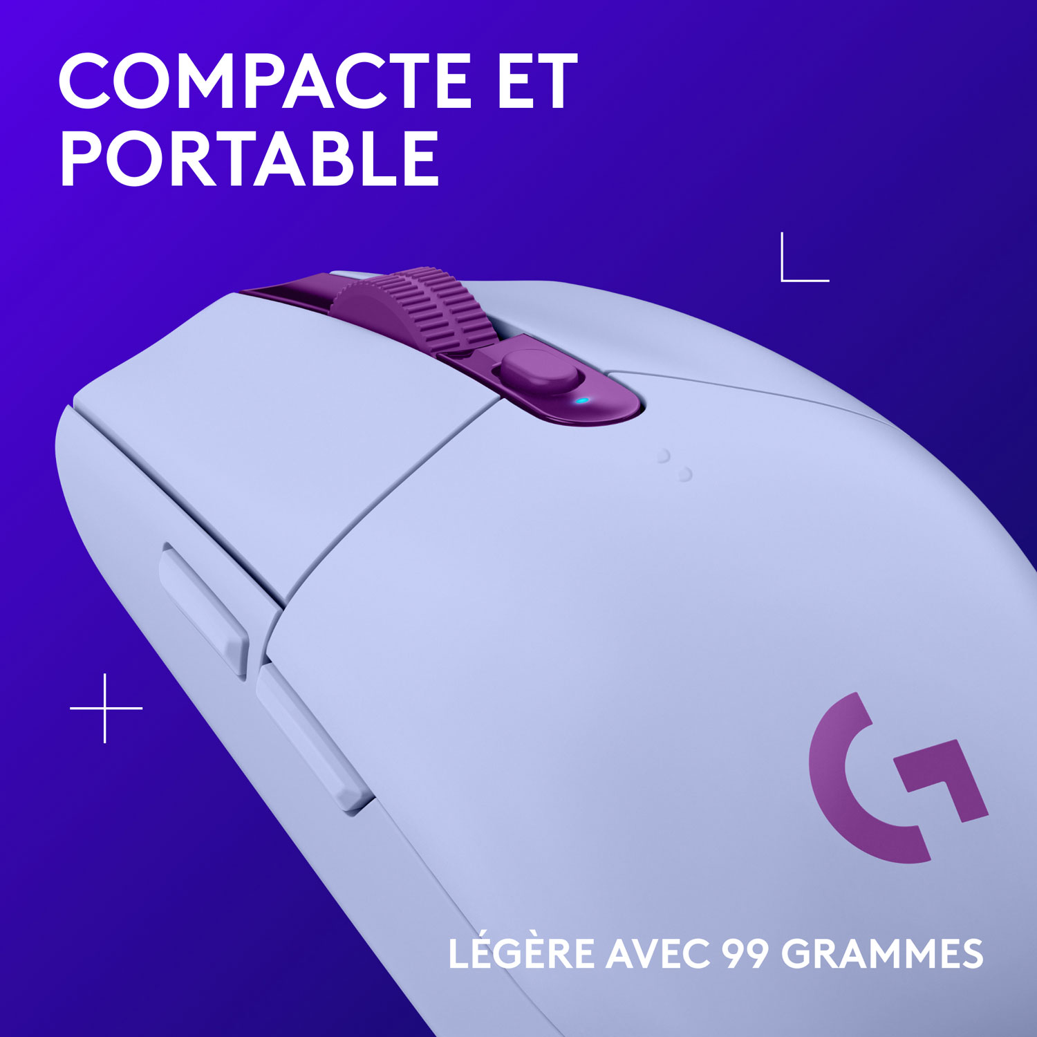 Logitech G305 LIGHTSPEED 12000 DPI Wireless HERO Optical Gaming Mouse - Lilac