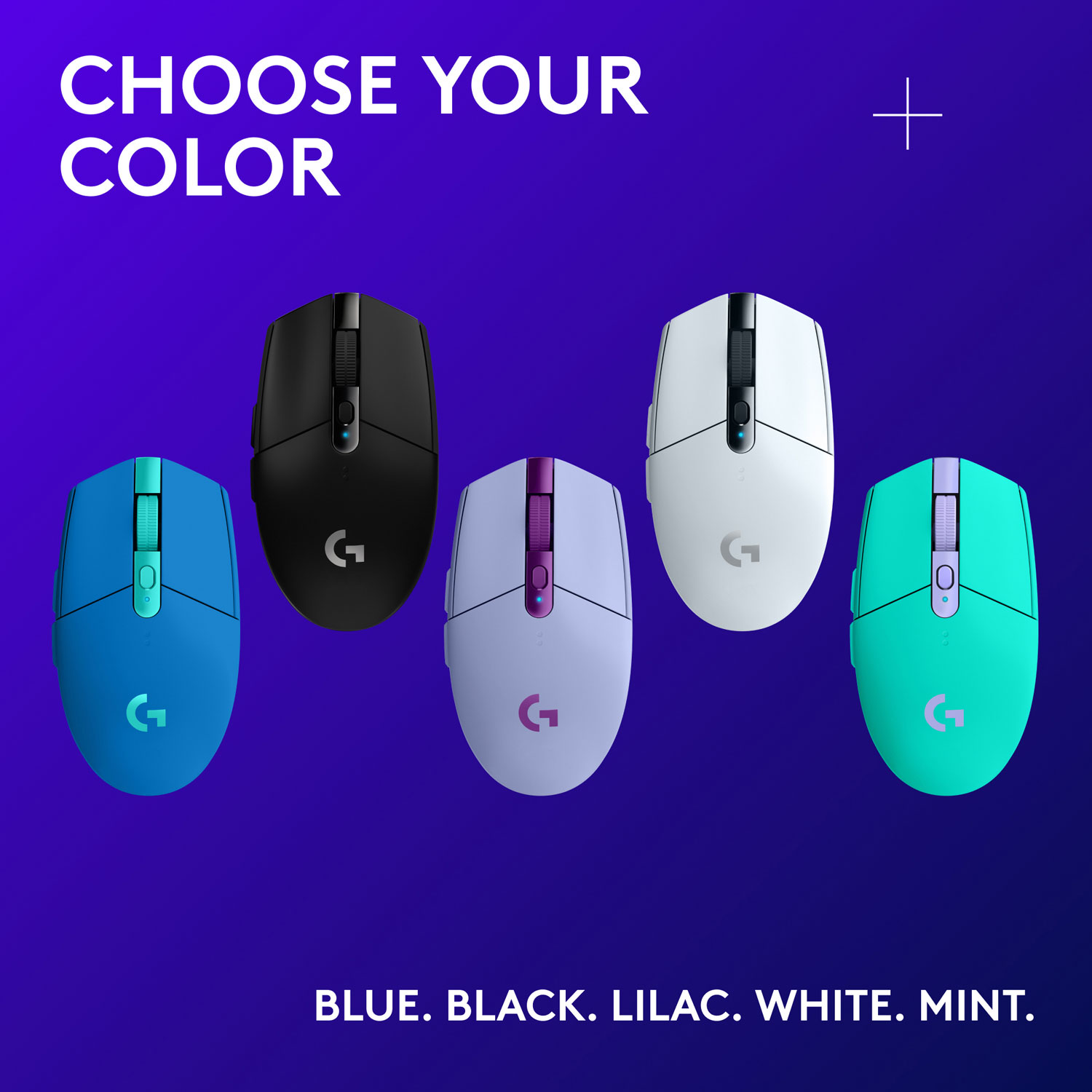 Logitech G305 LIGHTSPEED 12000 DPI Wireless HERO Optical Gaming Mouse - Lilac