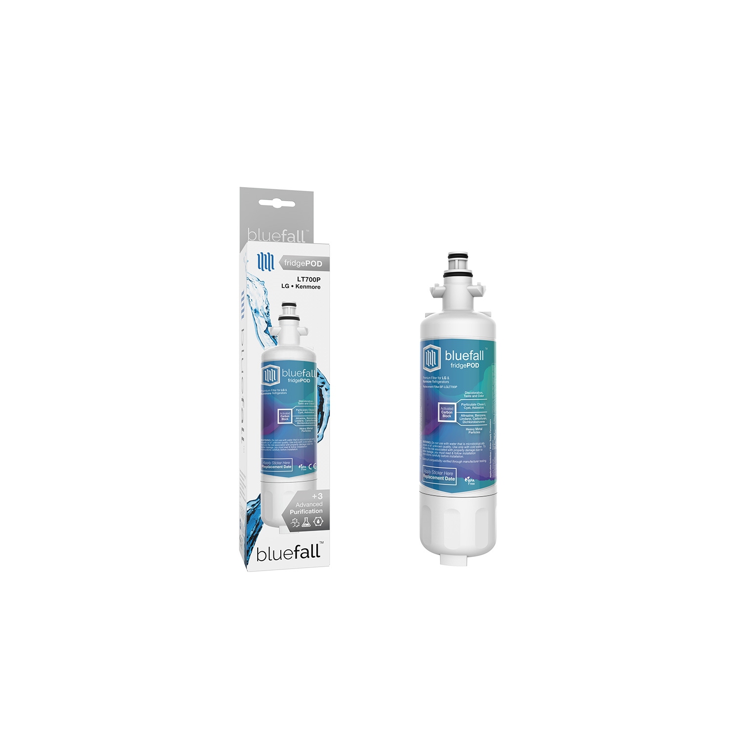 LG LT700P 8PK Refrigerator Water Filter Compatible by BlueFall