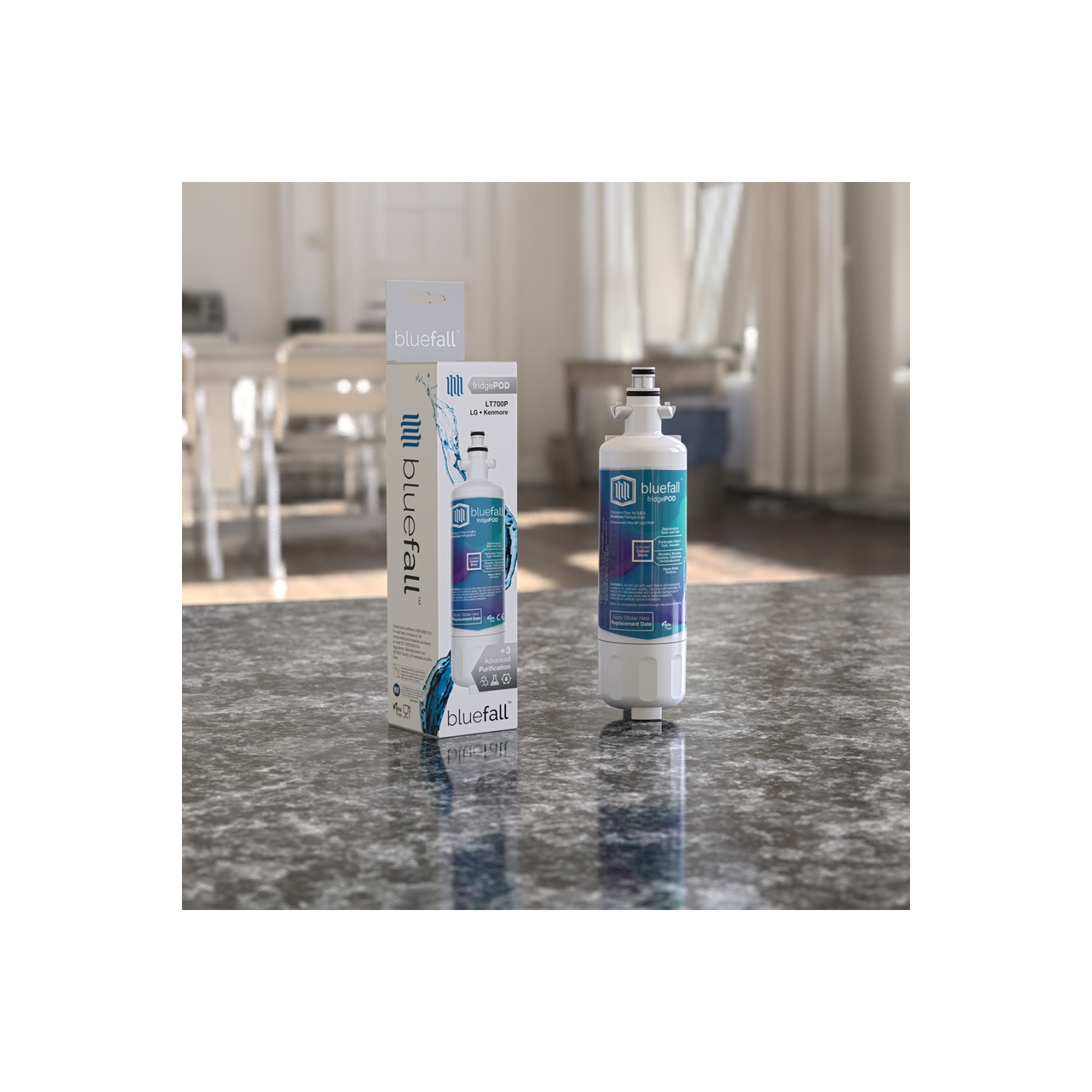 LG LT700P 8PK Refrigerator Water Filter Compatible by BlueFall