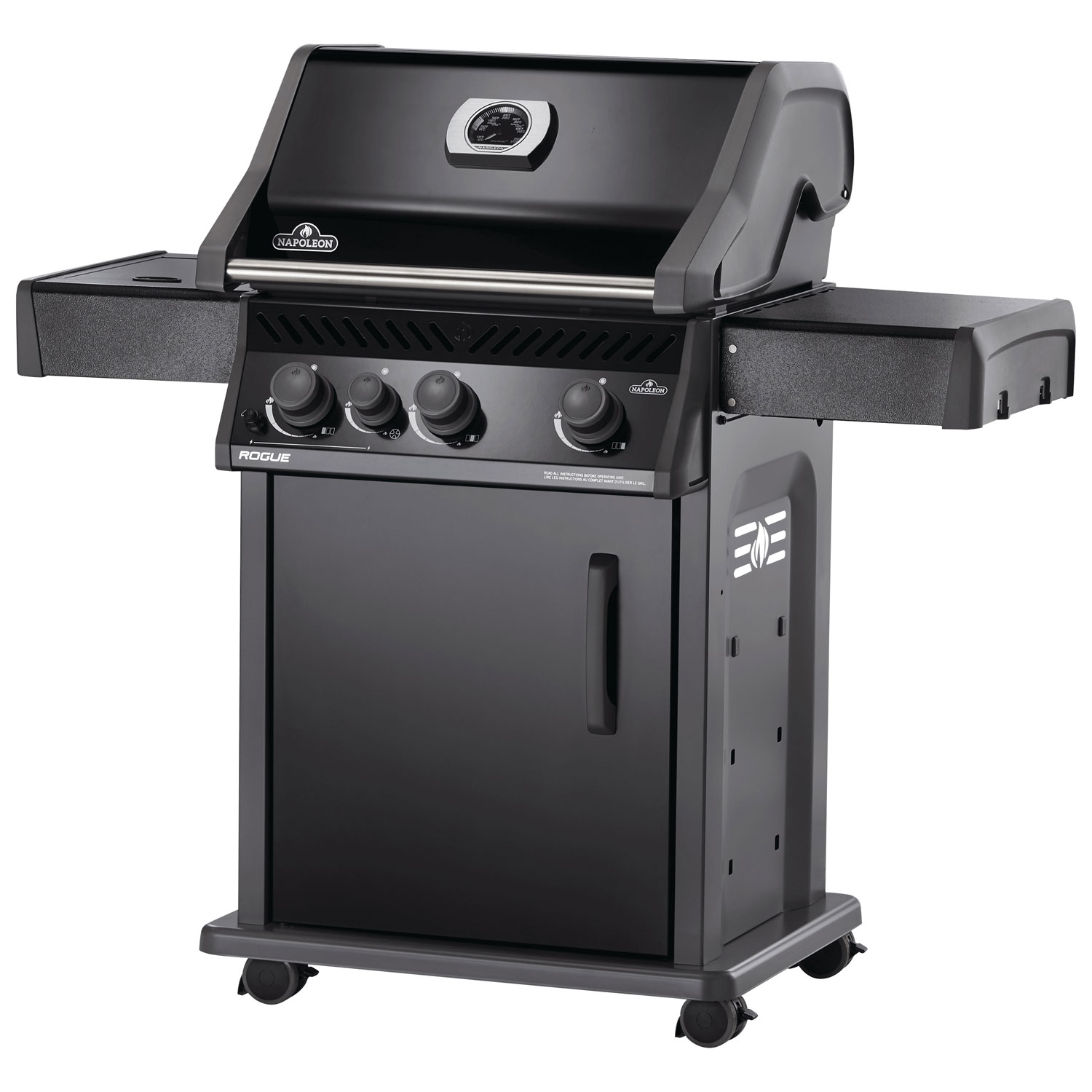 Napoleon Rogue 425 42000 BTU Propane BBQ with Side Burner & Grill Cover - Black - Only at Best Buy