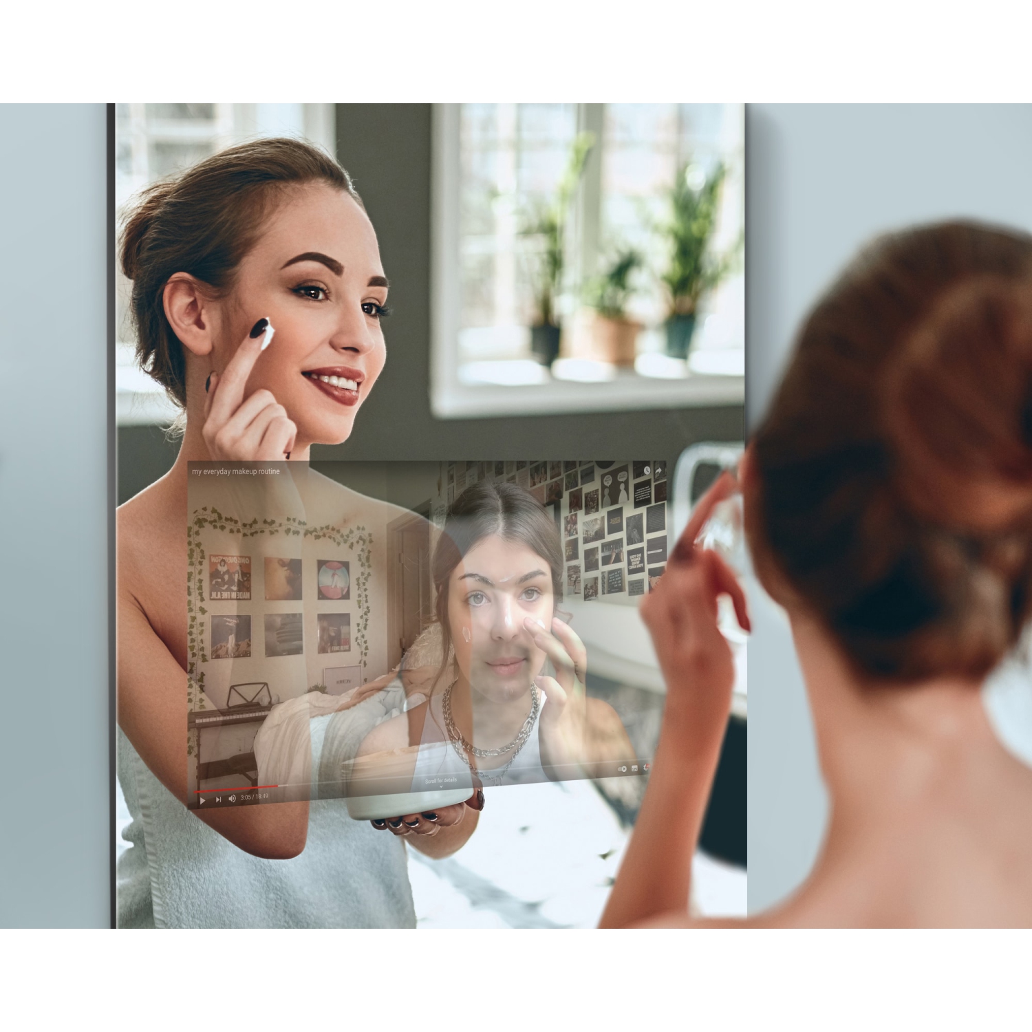 Hilo XL- Miroir de fitness connecté intelligent Hilo XL avec écran tactile, hautparleurs intégrés et sans abonnement