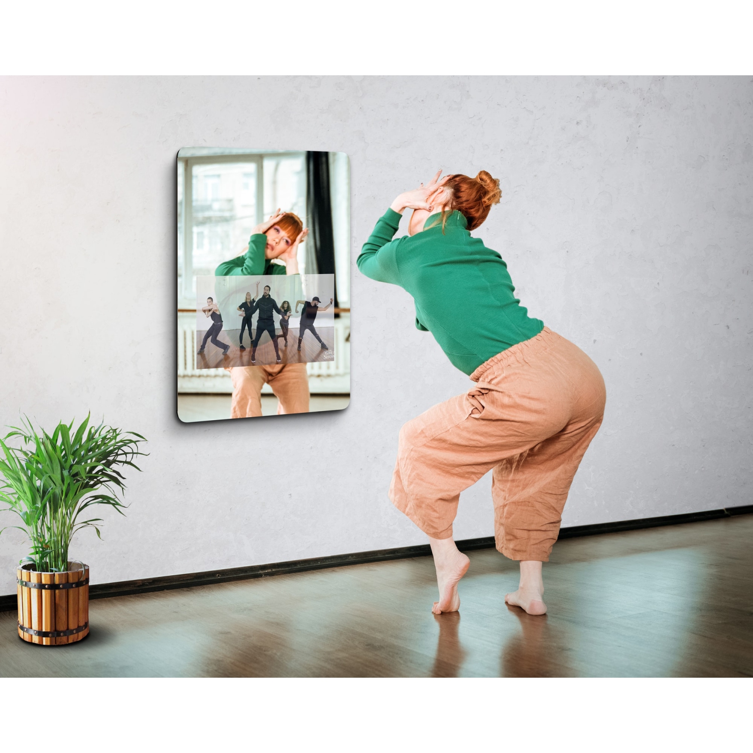 Hilo XL- Miroir de fitness connecté intelligent Hilo XL avec écran tactile, hautparleurs intégrés et sans abonnement