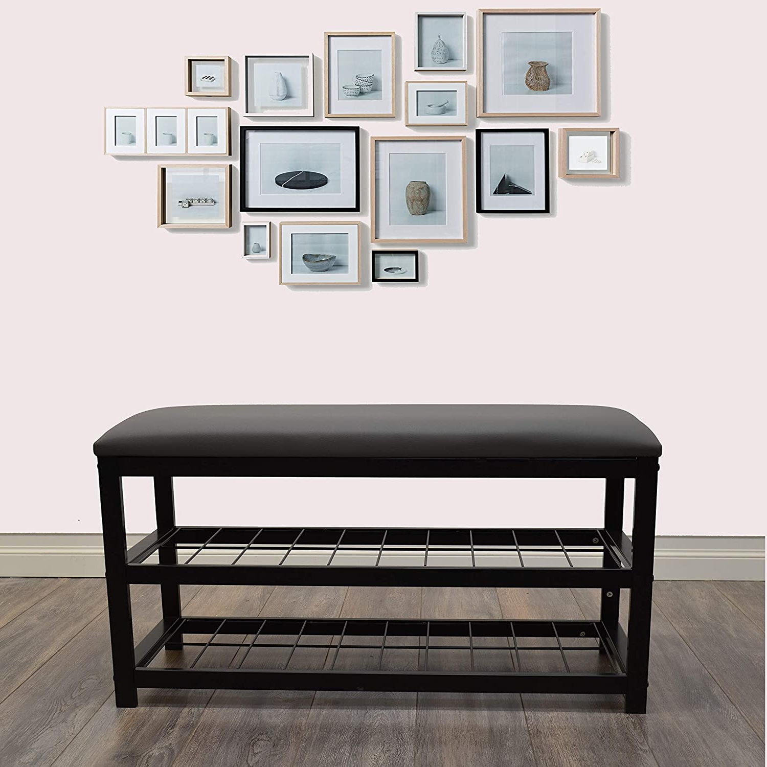 BANC À CHAUSSURES -GRIS